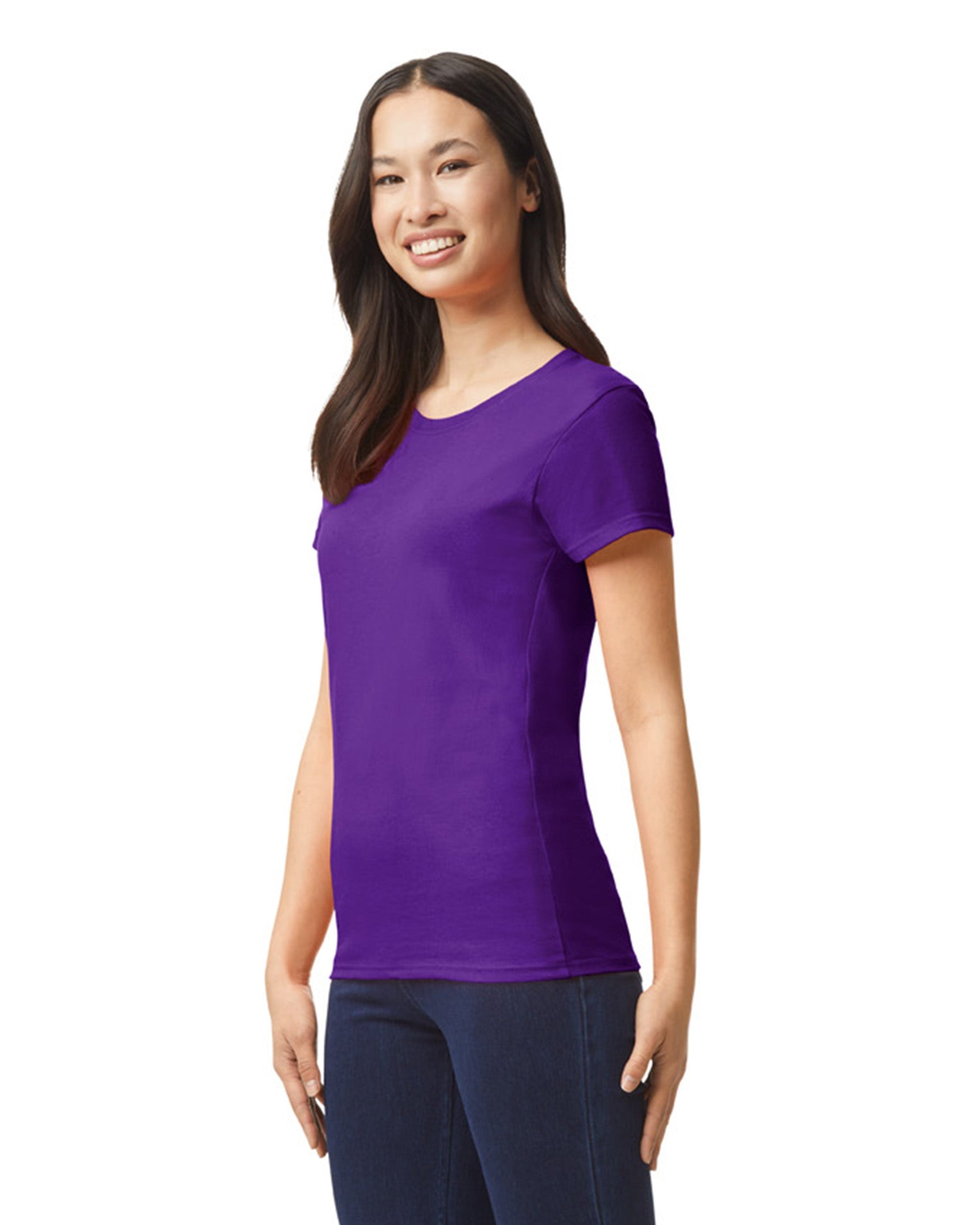 Women's Small Purple Gildan 5000L 