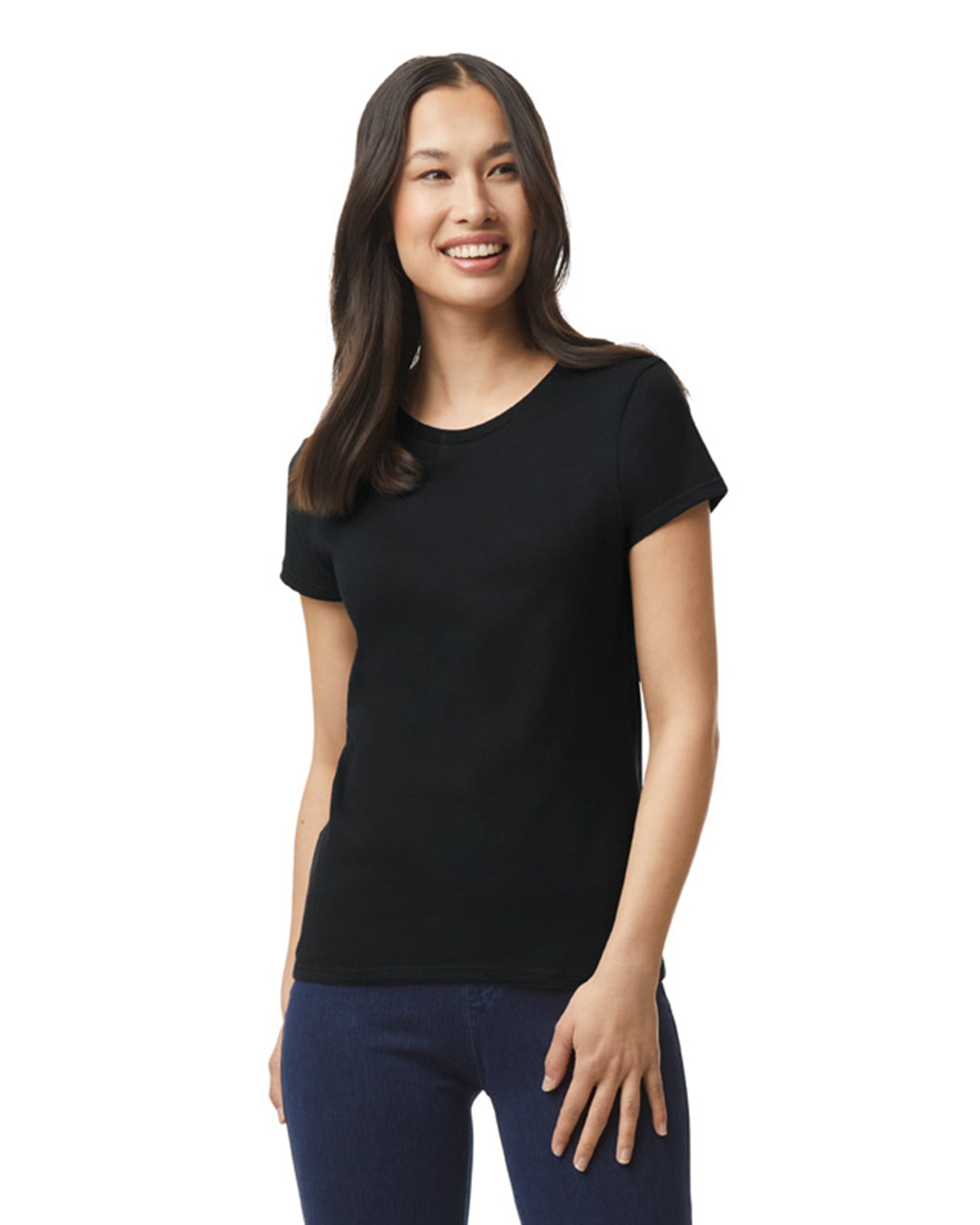 Women's X-Large Black Gildan 5000L 