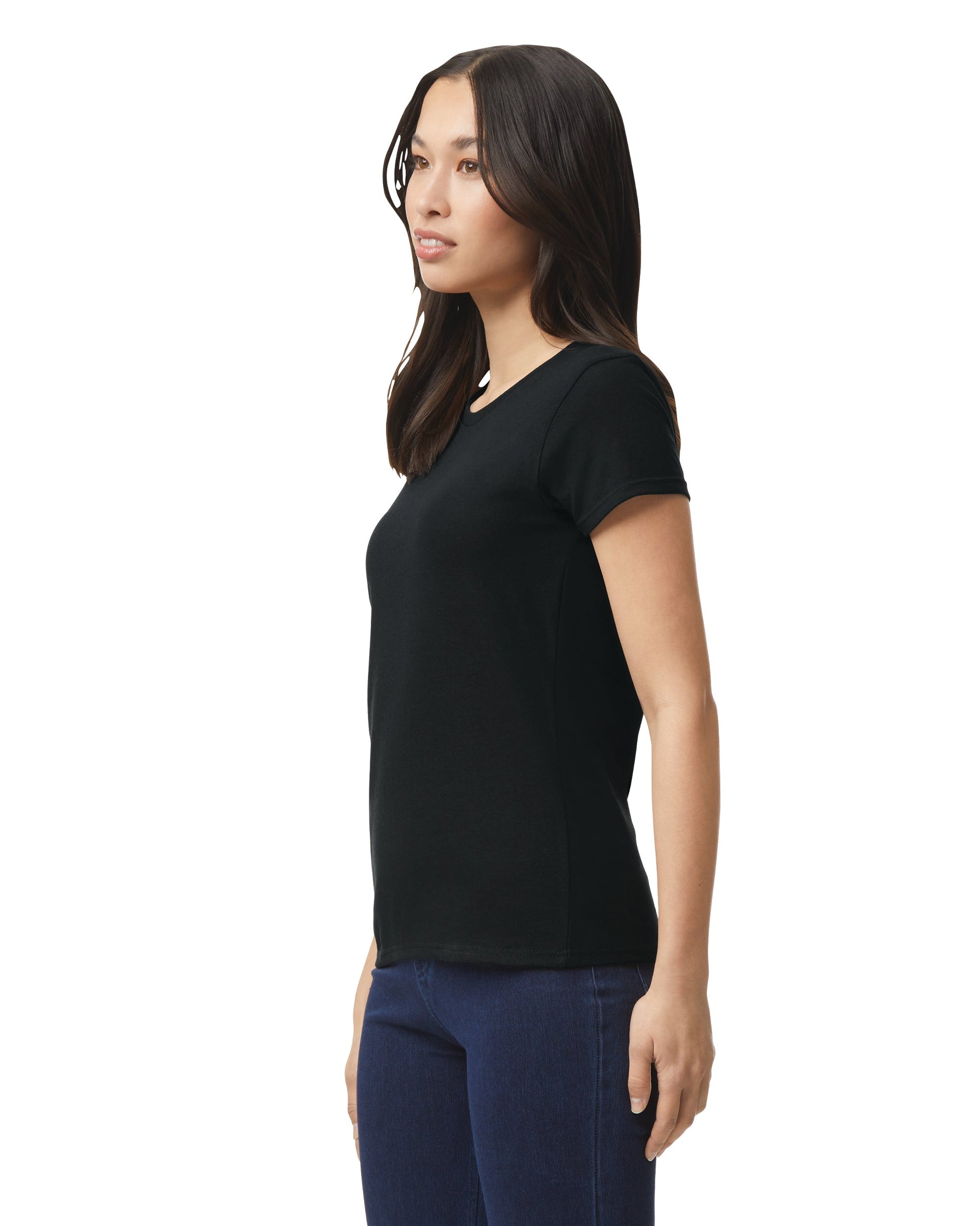 Women's X-Large Black Gildan 5000L 