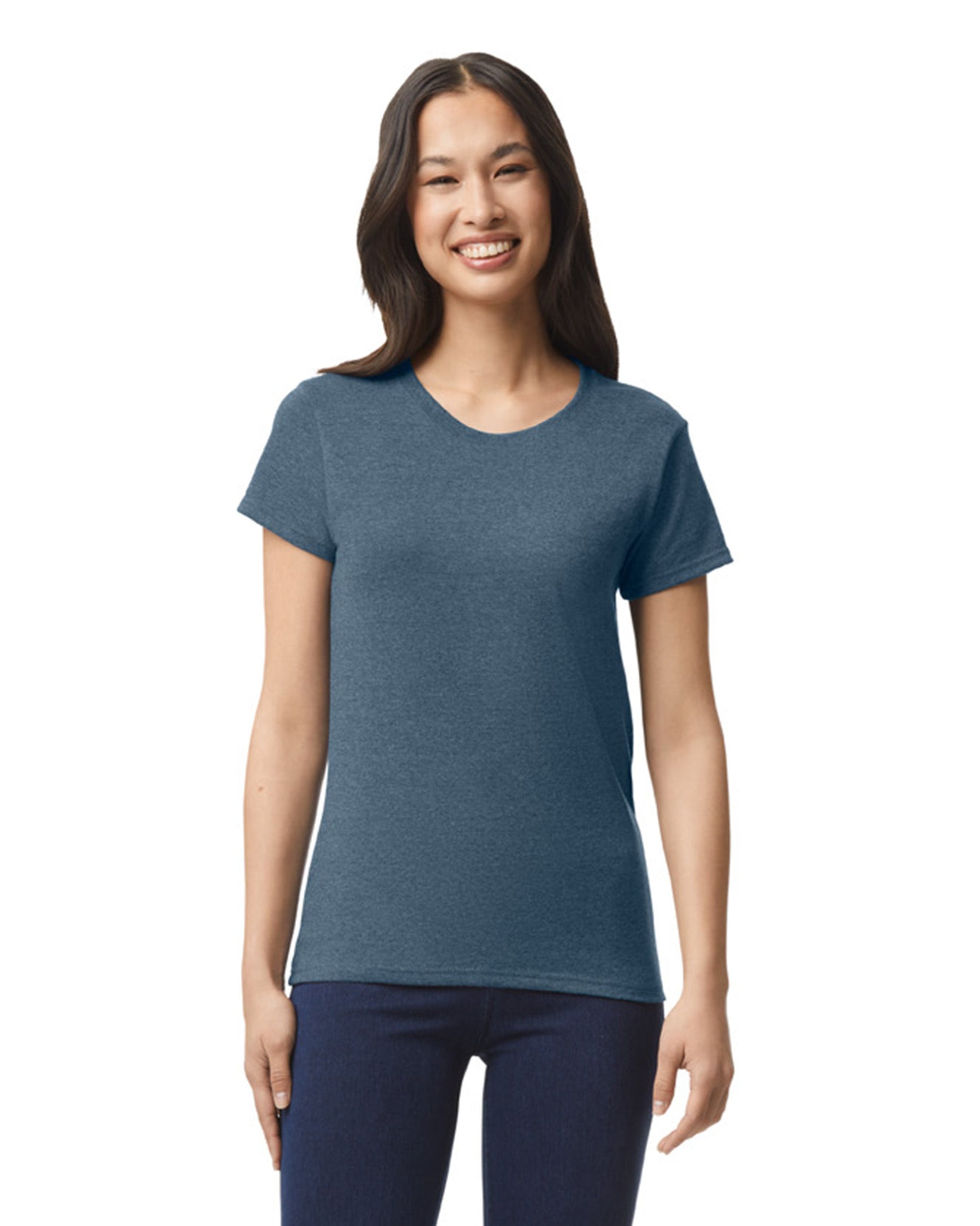 Women's Small Htr Navy Gildan 5000L 