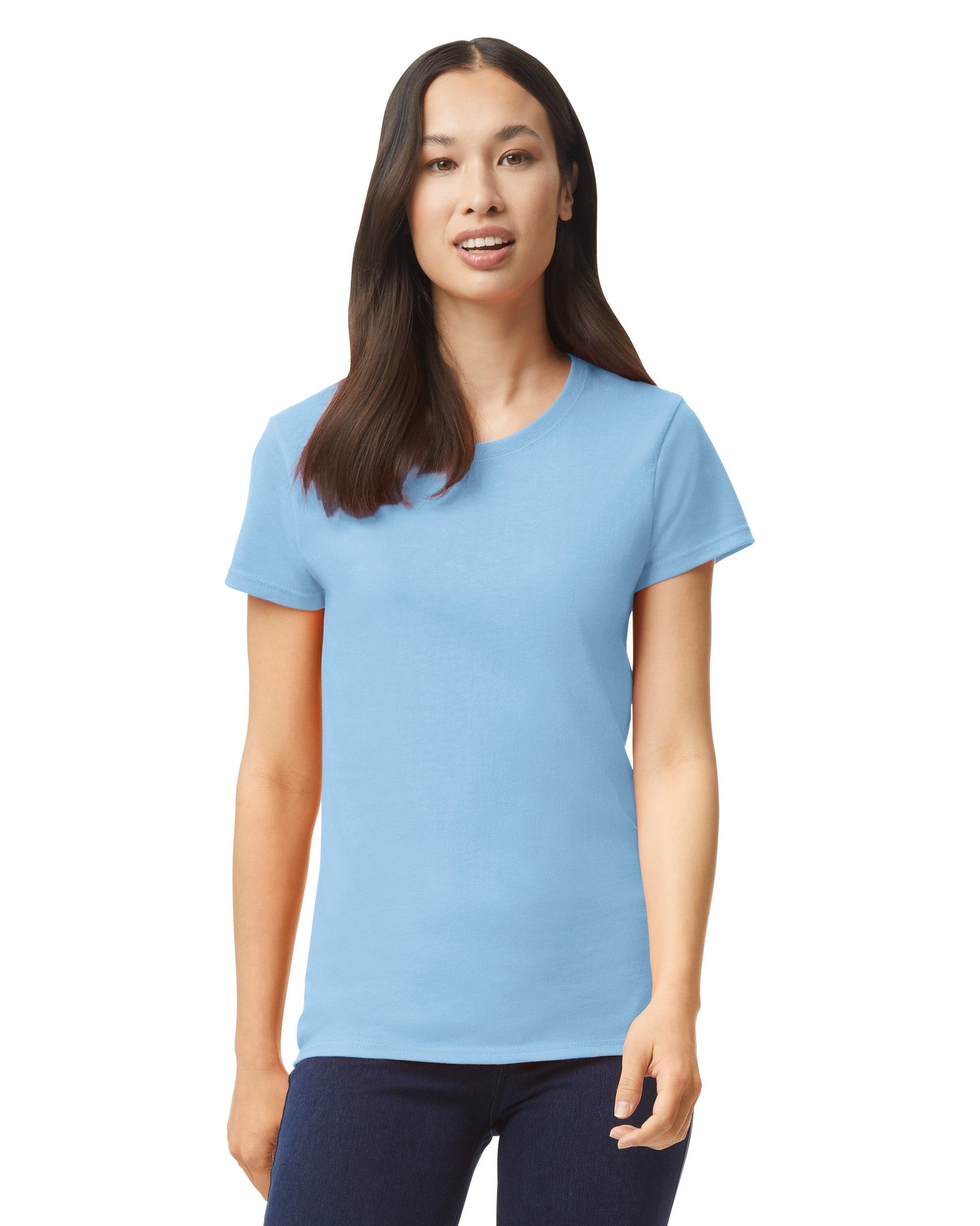 Women's Large Light Blue Gildan 5000L 
