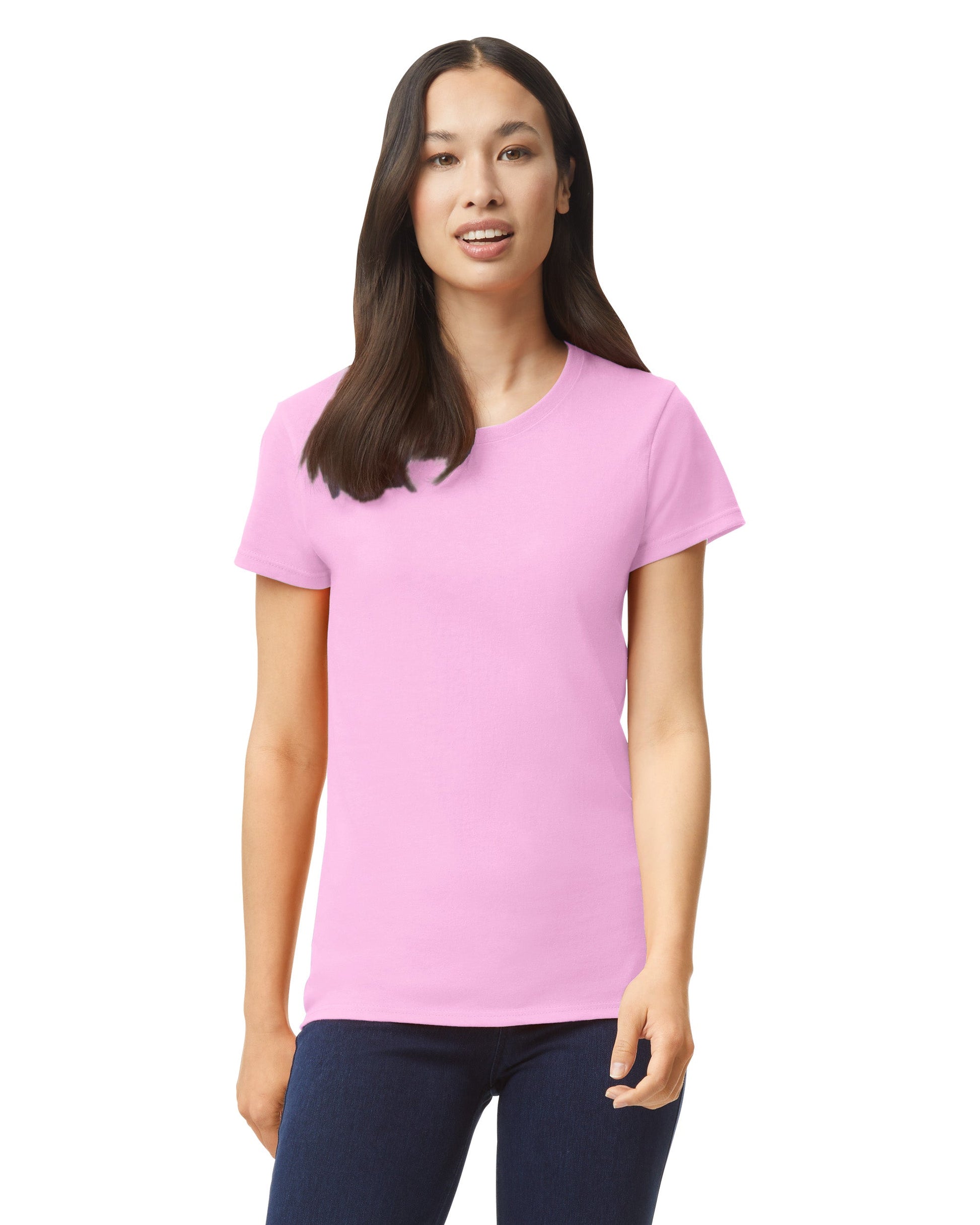 Women's Medium Light Pink Gildan 5000L 