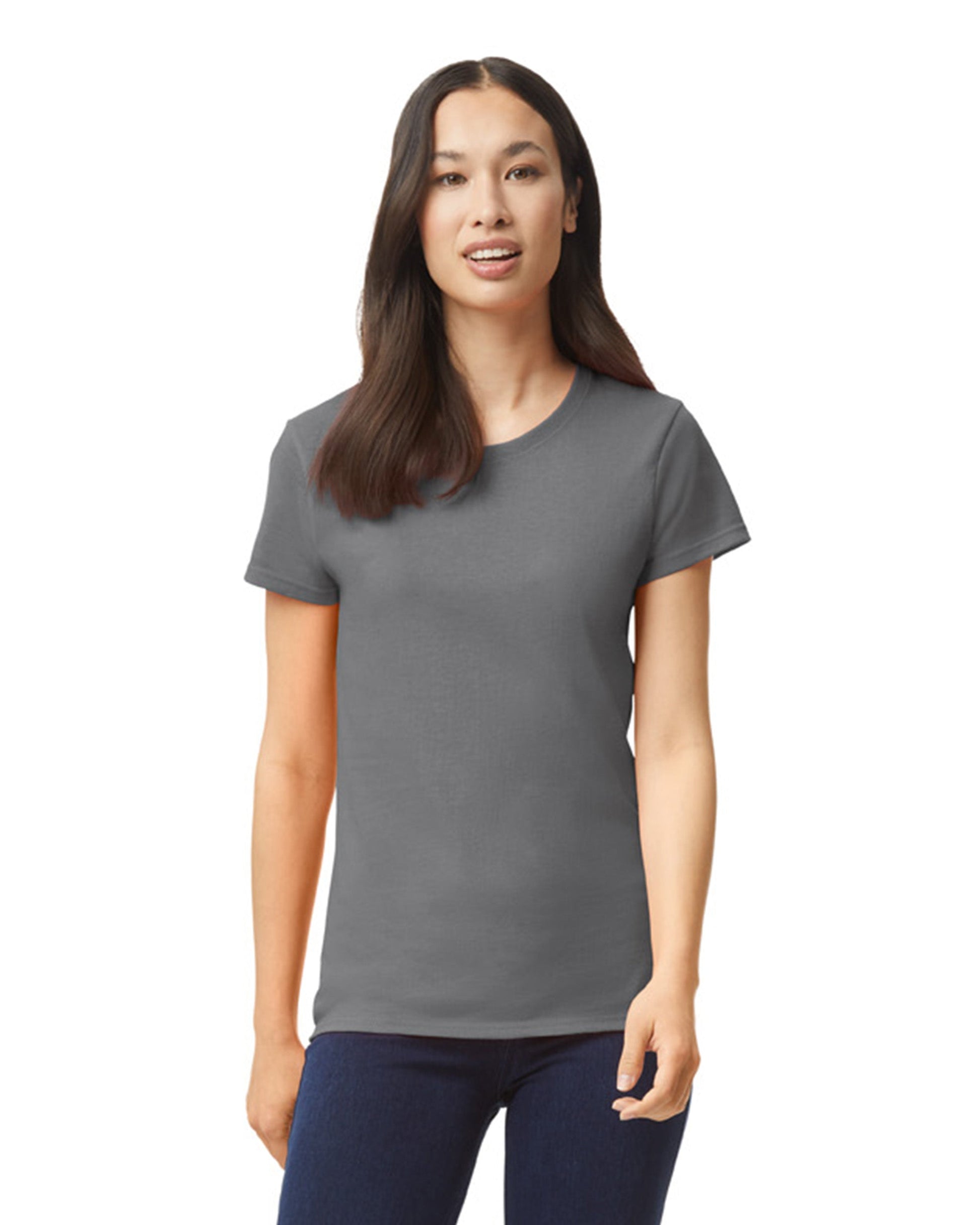 Women's Medium Charcoal Gildan 5000L 