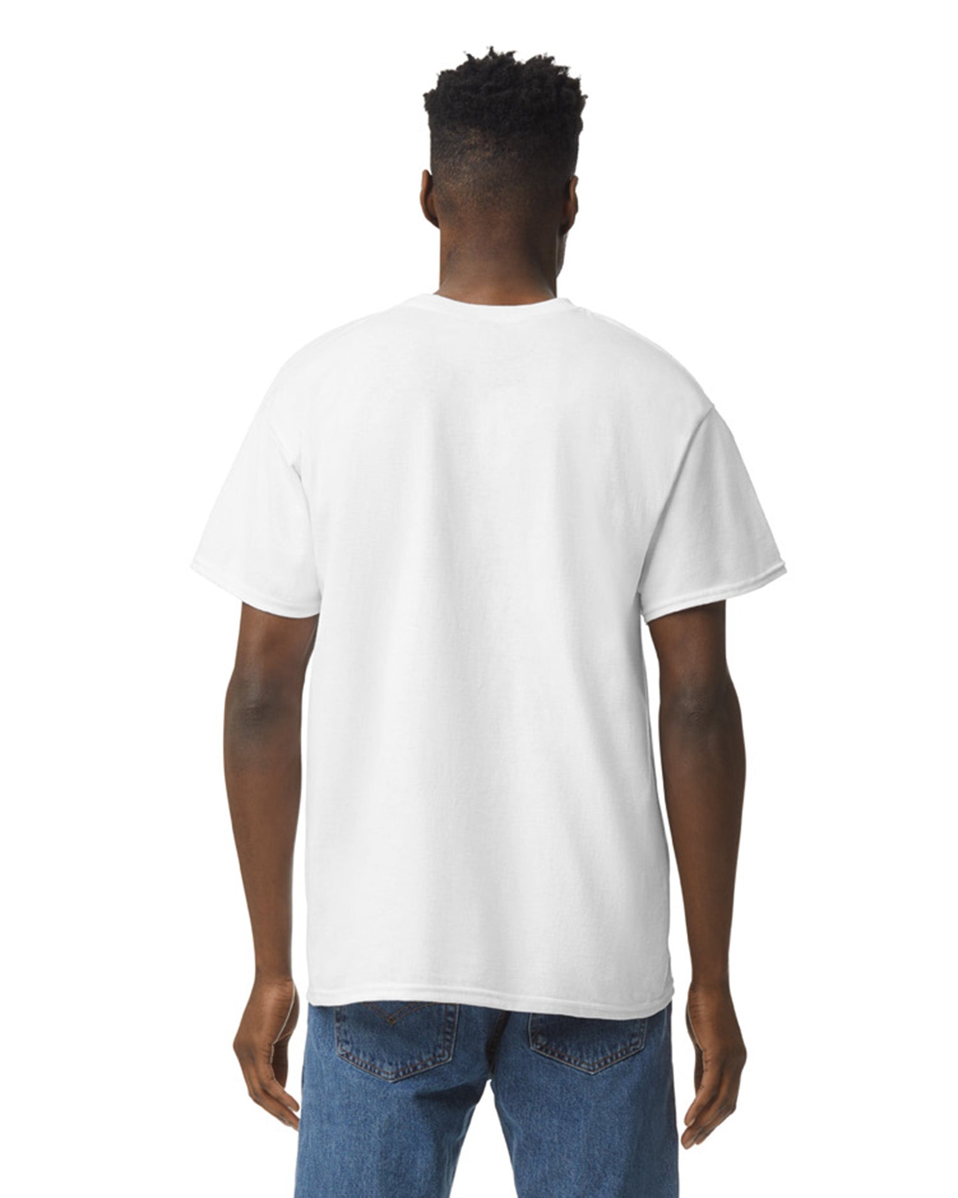 Medium White Gildan 5000 