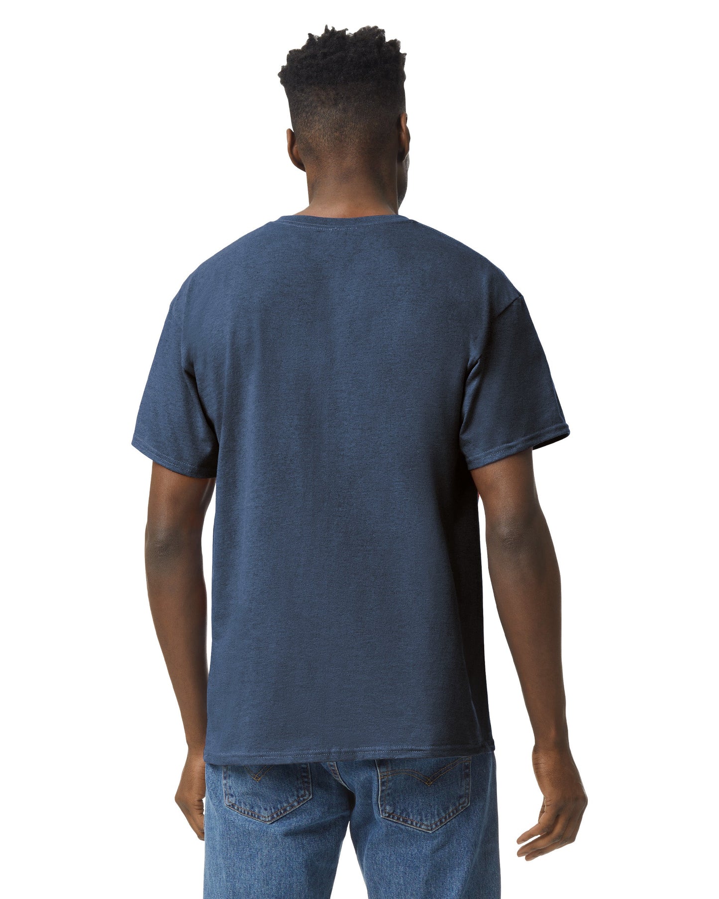 Medium Htr Navy Gildan 5000 