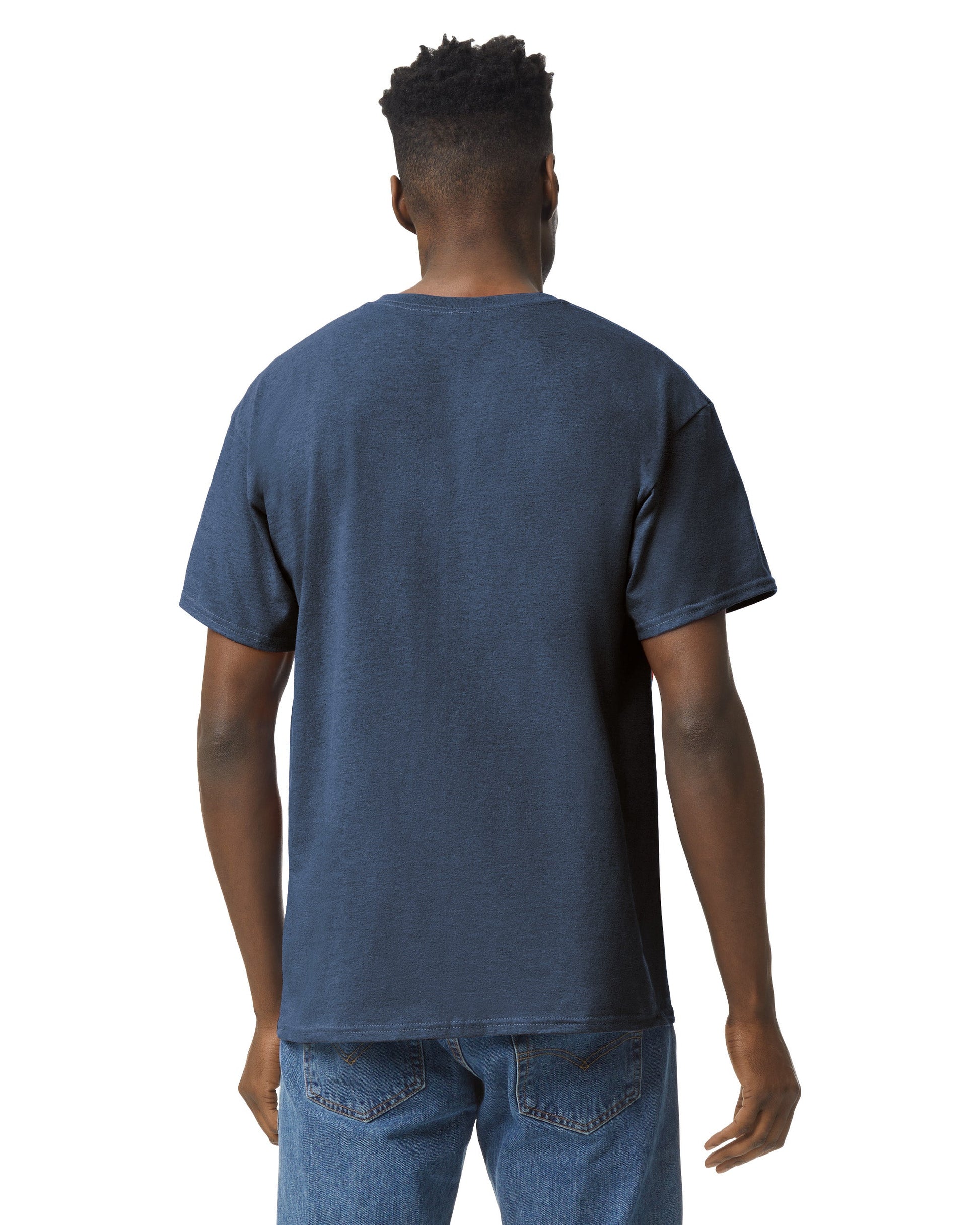 Medium Htr Navy Gildan 5000 