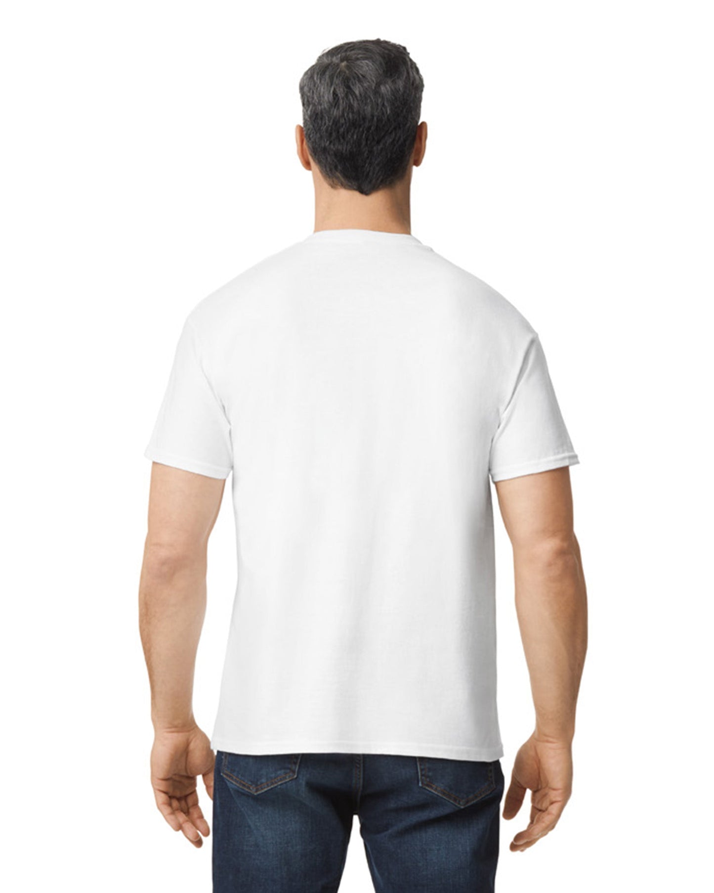Medium White Gildan 5300 