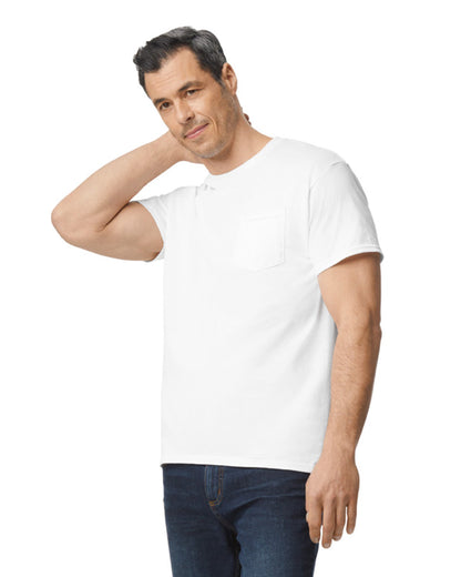 Medium White Gildan 5300 