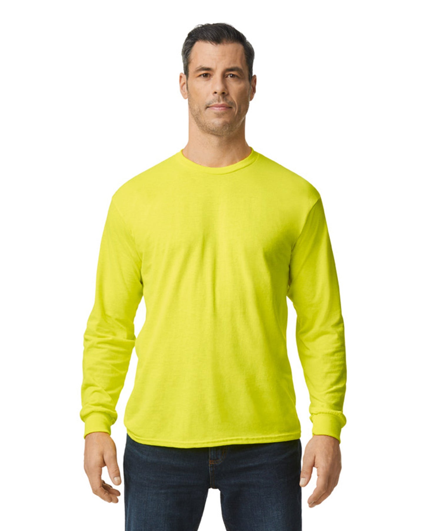 Medium Safety Green Gildan 5400 