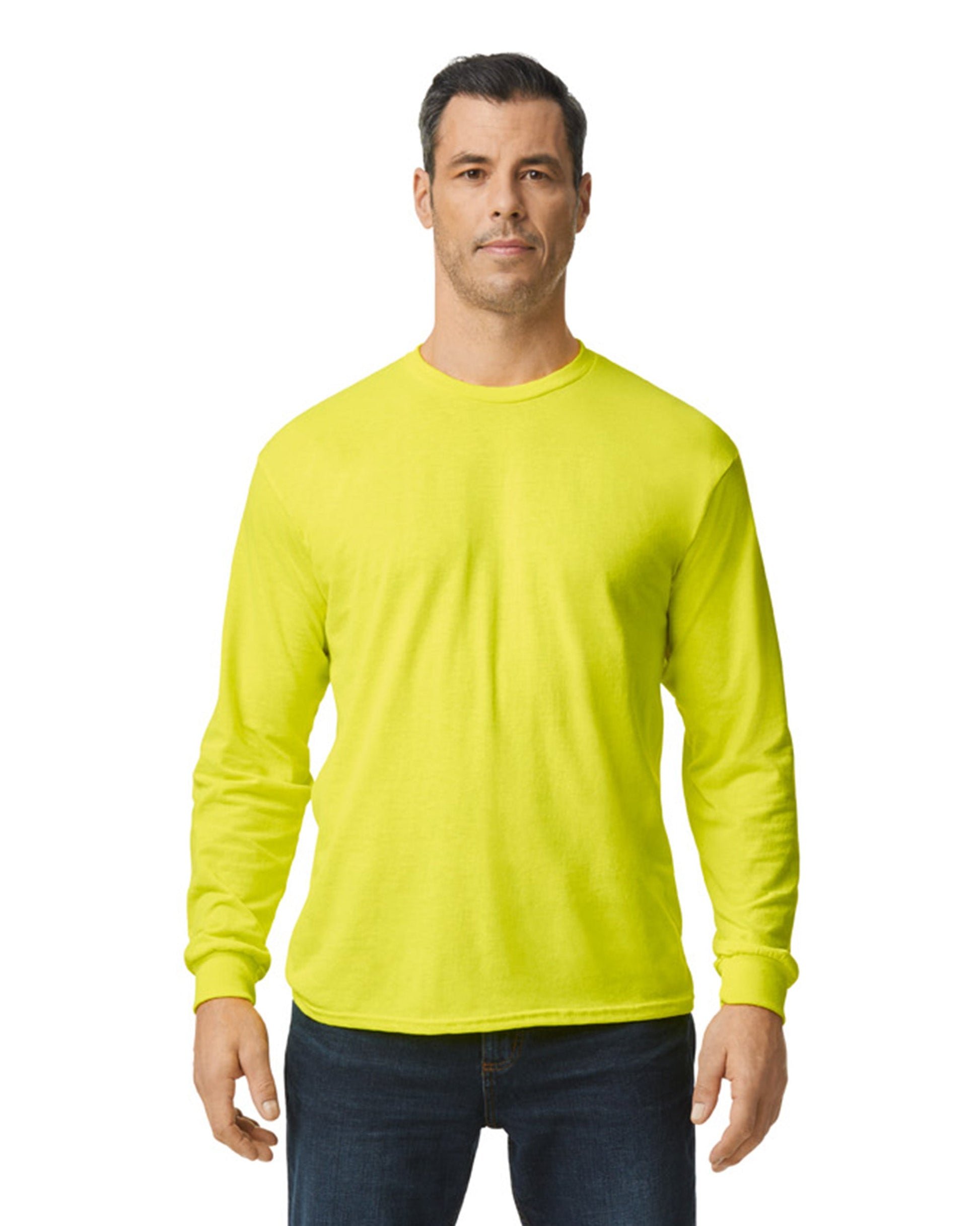 Medium Safety Green Gildan 5400 