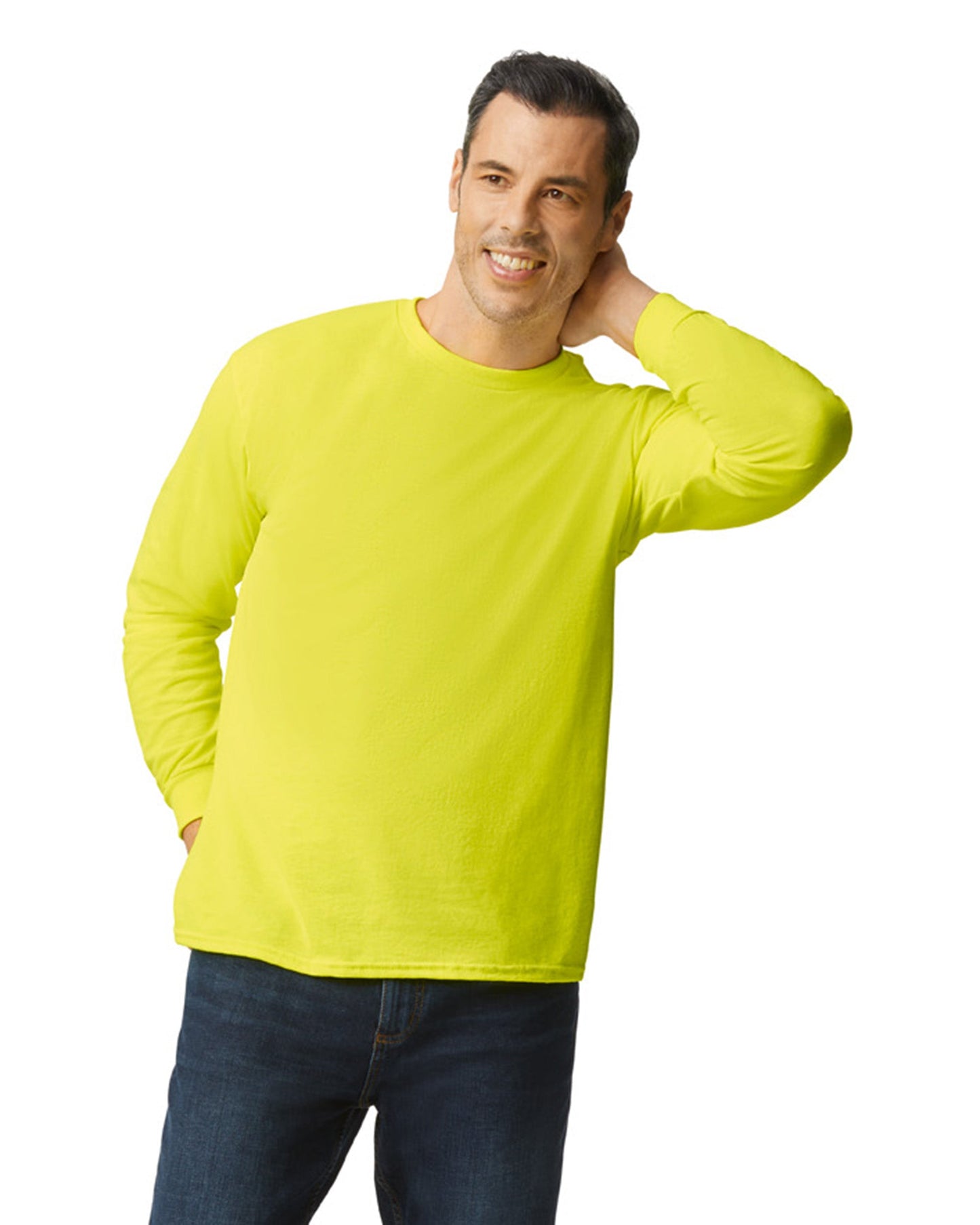 Medium Safety Green Gildan 5400 