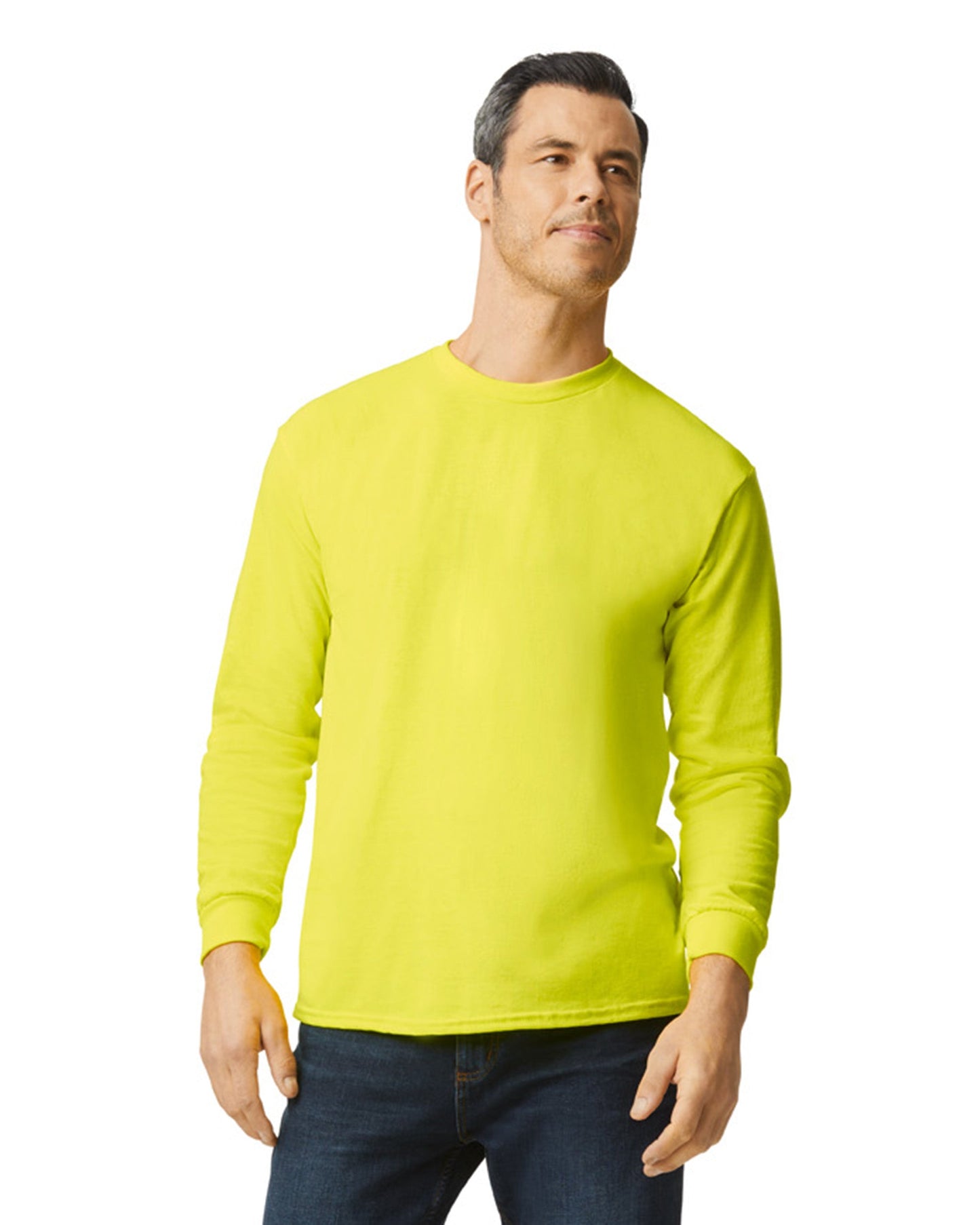 Medium Safety Green Gildan 5400 