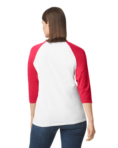 Large White Trim Red Gildan 5700 