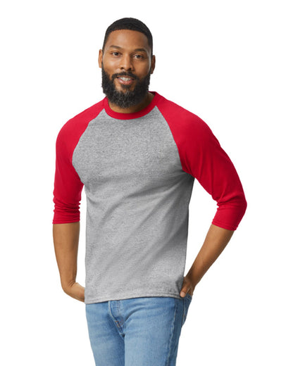 X-Large Sport Grey Trim Red Gildan 5700 