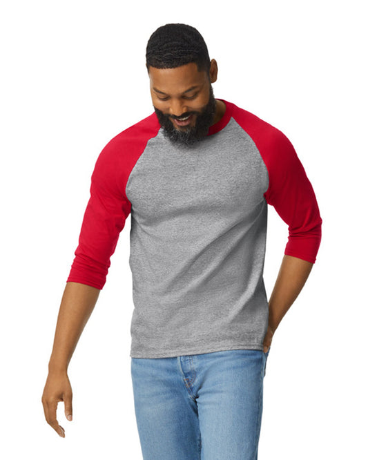 X-Large Sport Grey Trim Red Gildan 5700 
