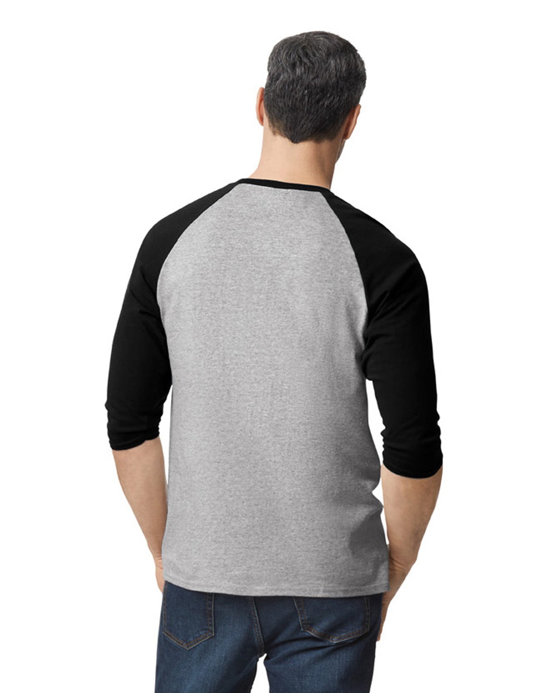 X-Large Sport Grey Trim Black Gildan 5700 