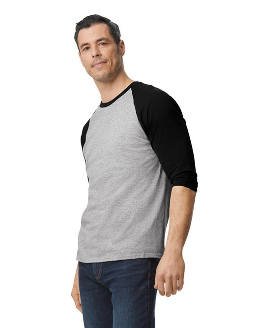 X-Large Sport Grey Trim Black Gildan 5700 
