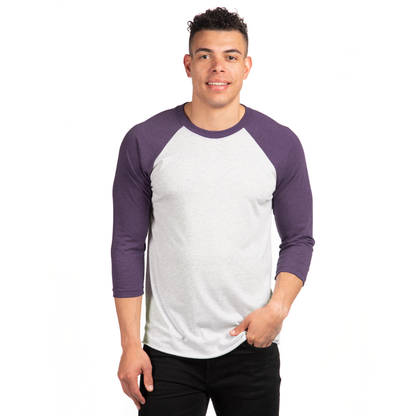 3X-Large Purple Rush/heather White Next Level 6051 