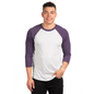 3X-Large Purple Rush/heather White Next Level 6051 