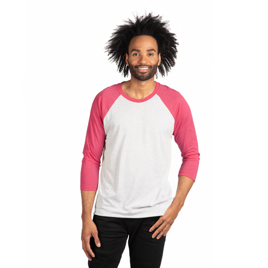 3X-Large Vintage Pink/Heather White Next Level 6051 