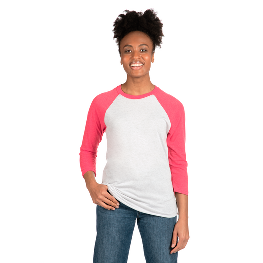 3X-Large Vintage Pink/Heather White Next Level 6051 