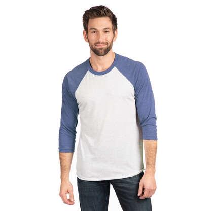 3X-Large Vintage Royal/heather White Next Level 6051 