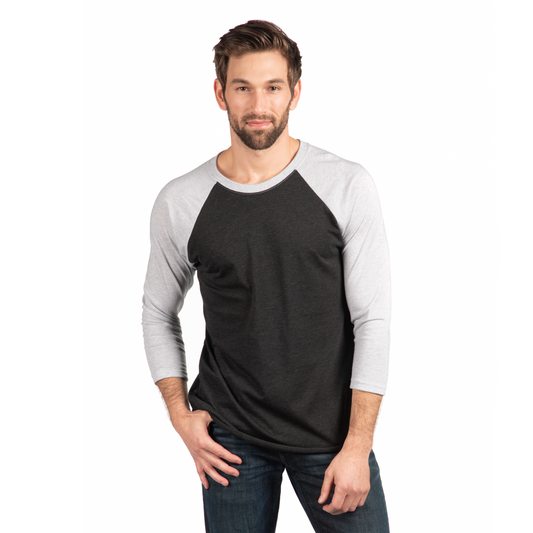 3X-Large Vintage Black/Heather White Next Level 6051 