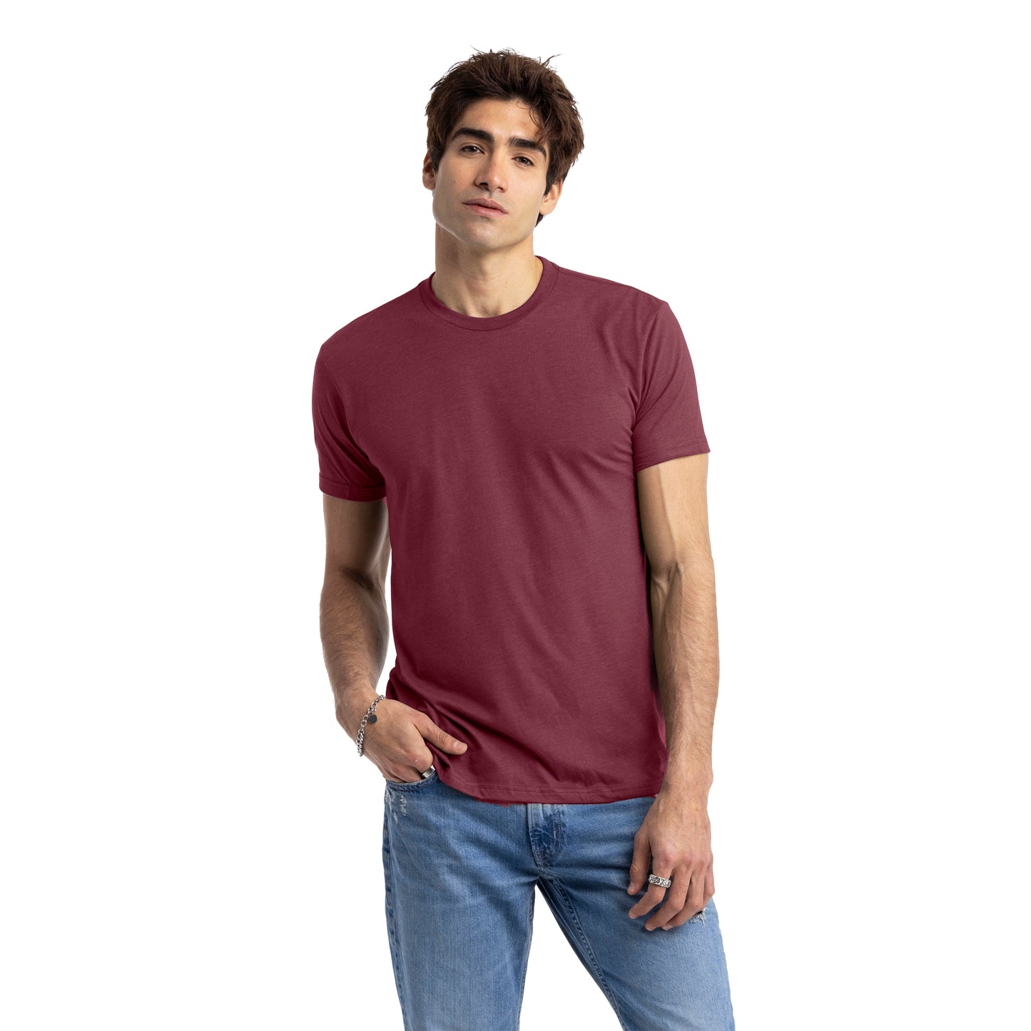 3X-Large Heather Maroon Next Level 6210 