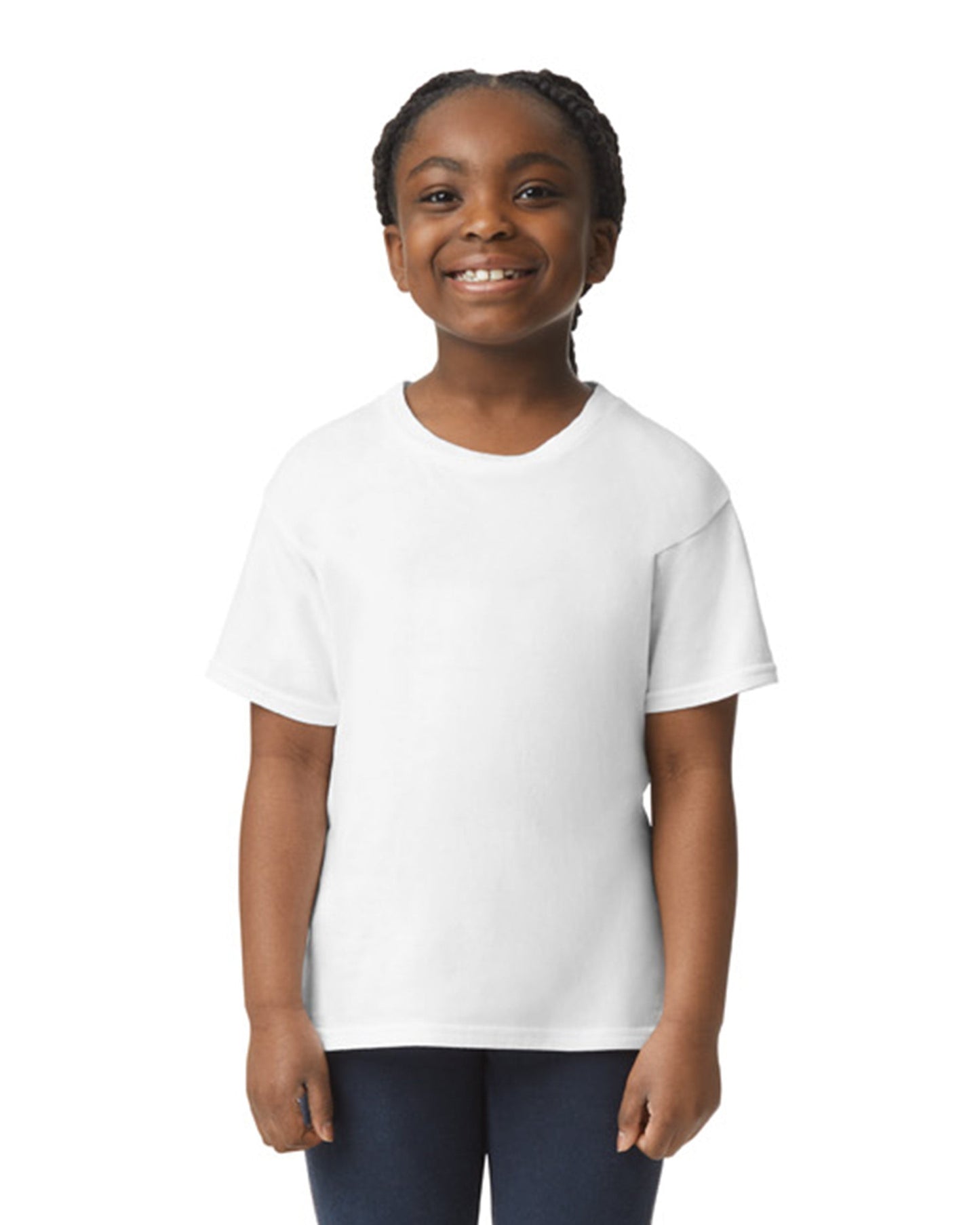 Youth X-Small White Gildan 64000B 