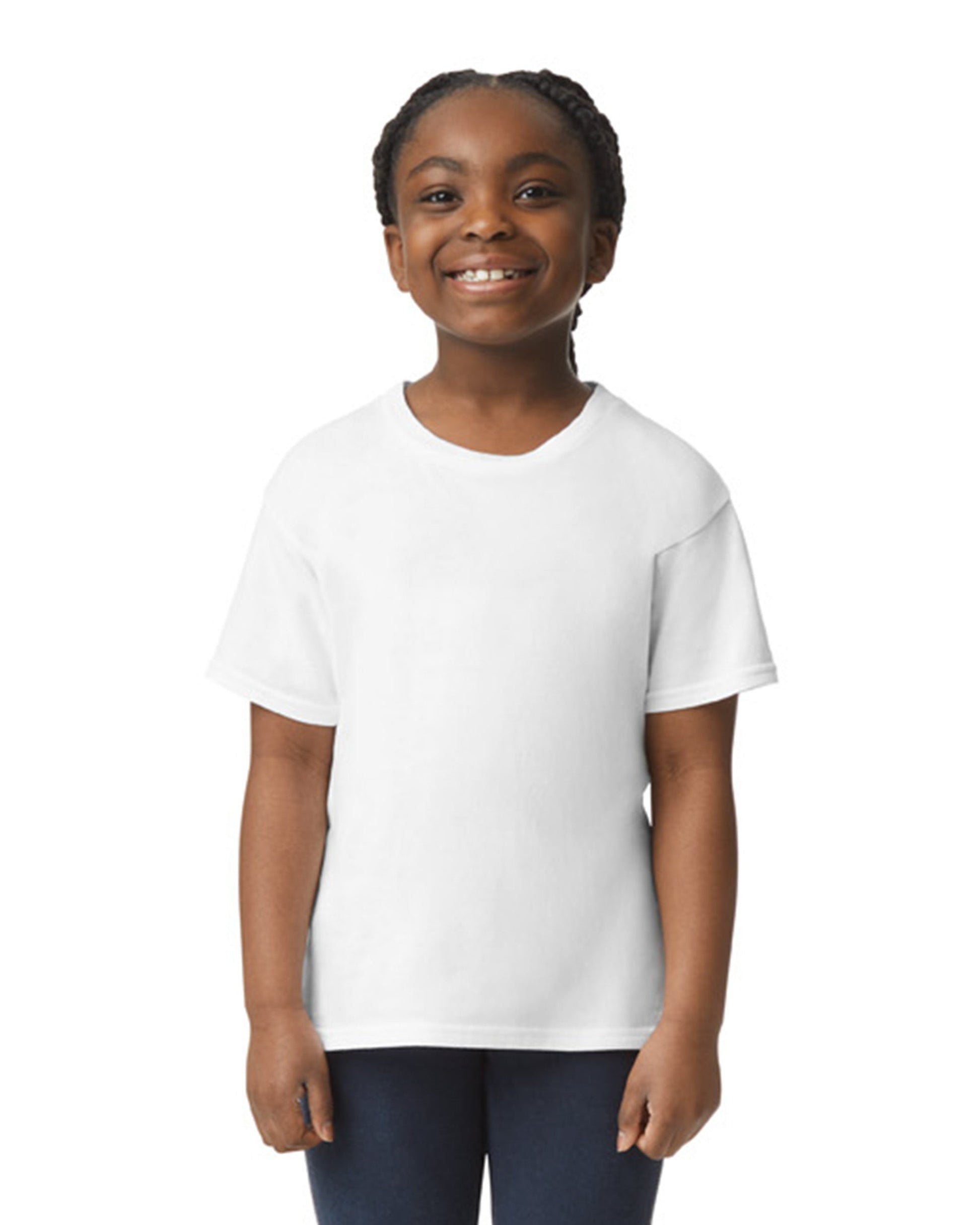 Youth X-Small White Gildan 64000B 