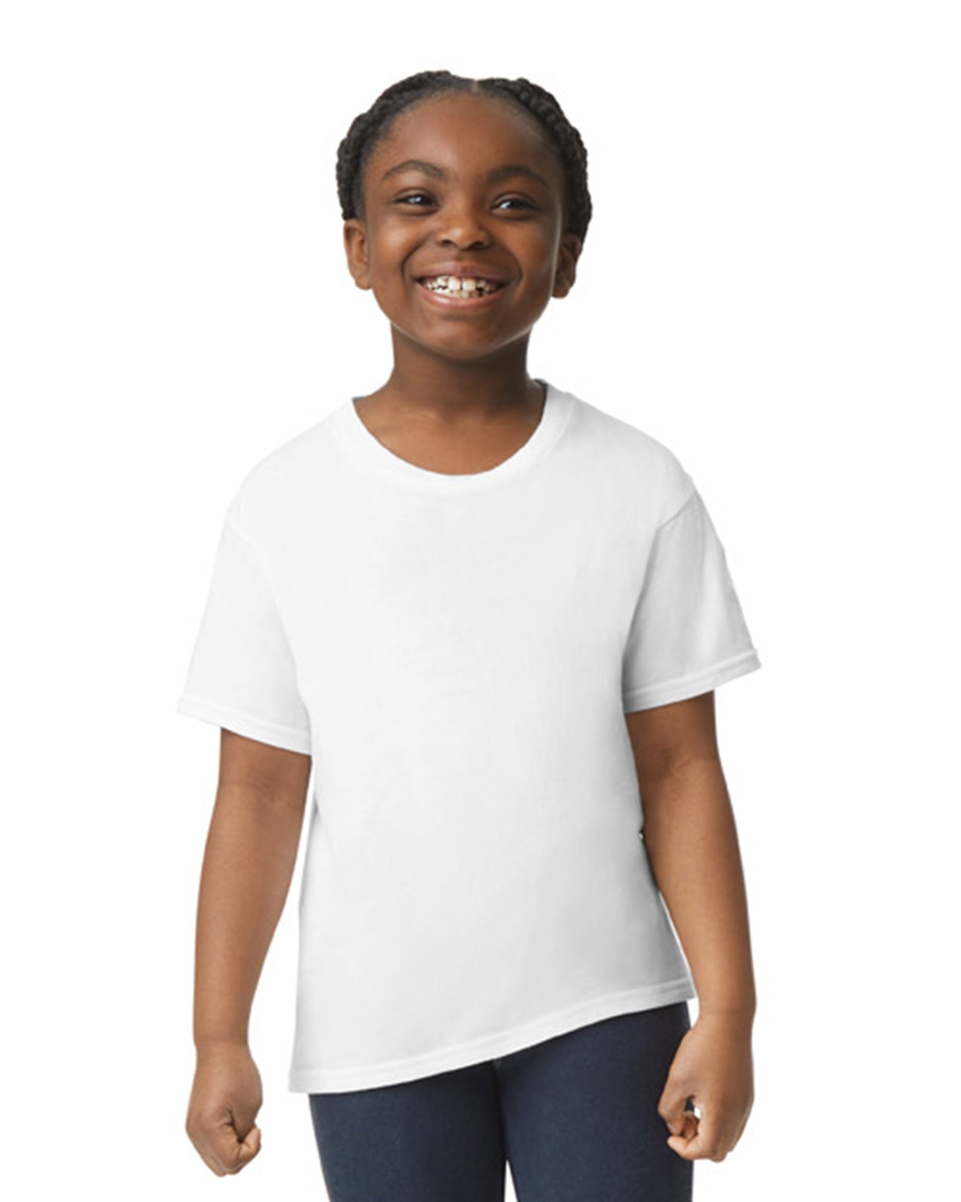 Youth X-Small White Gildan 64000B 