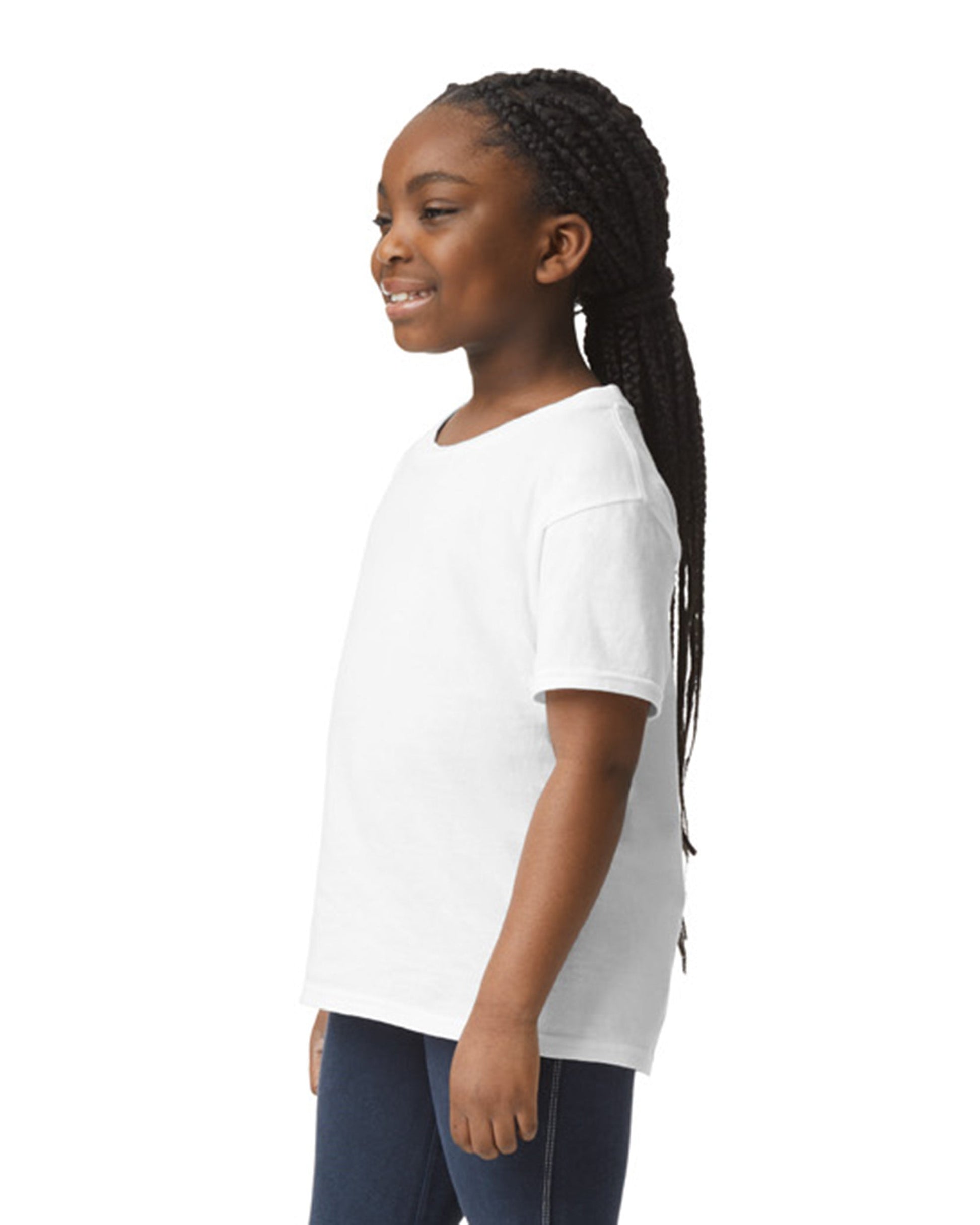 Youth X-Small White Gildan 64000B 