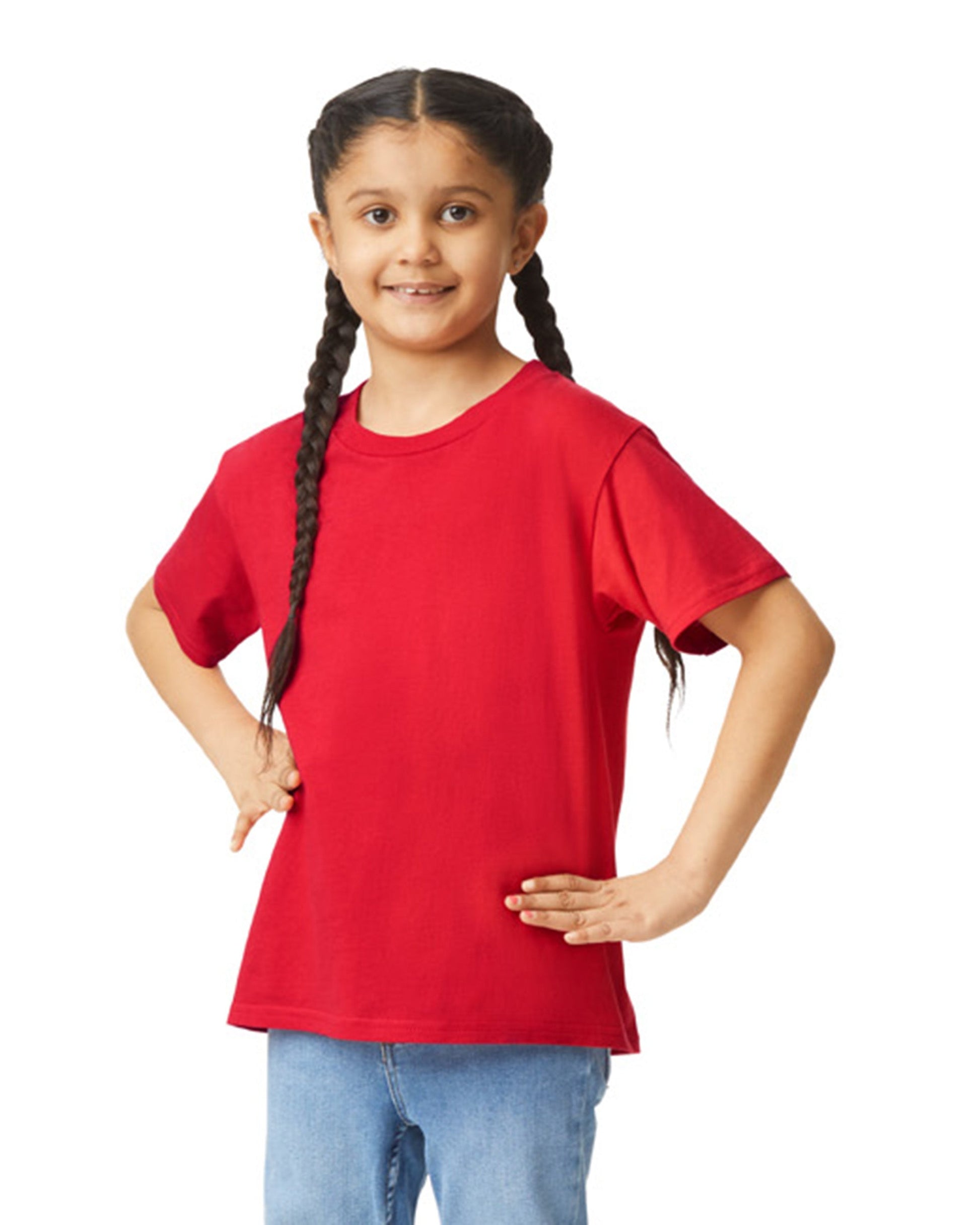 Youth Medium Red Gildan 64000B 