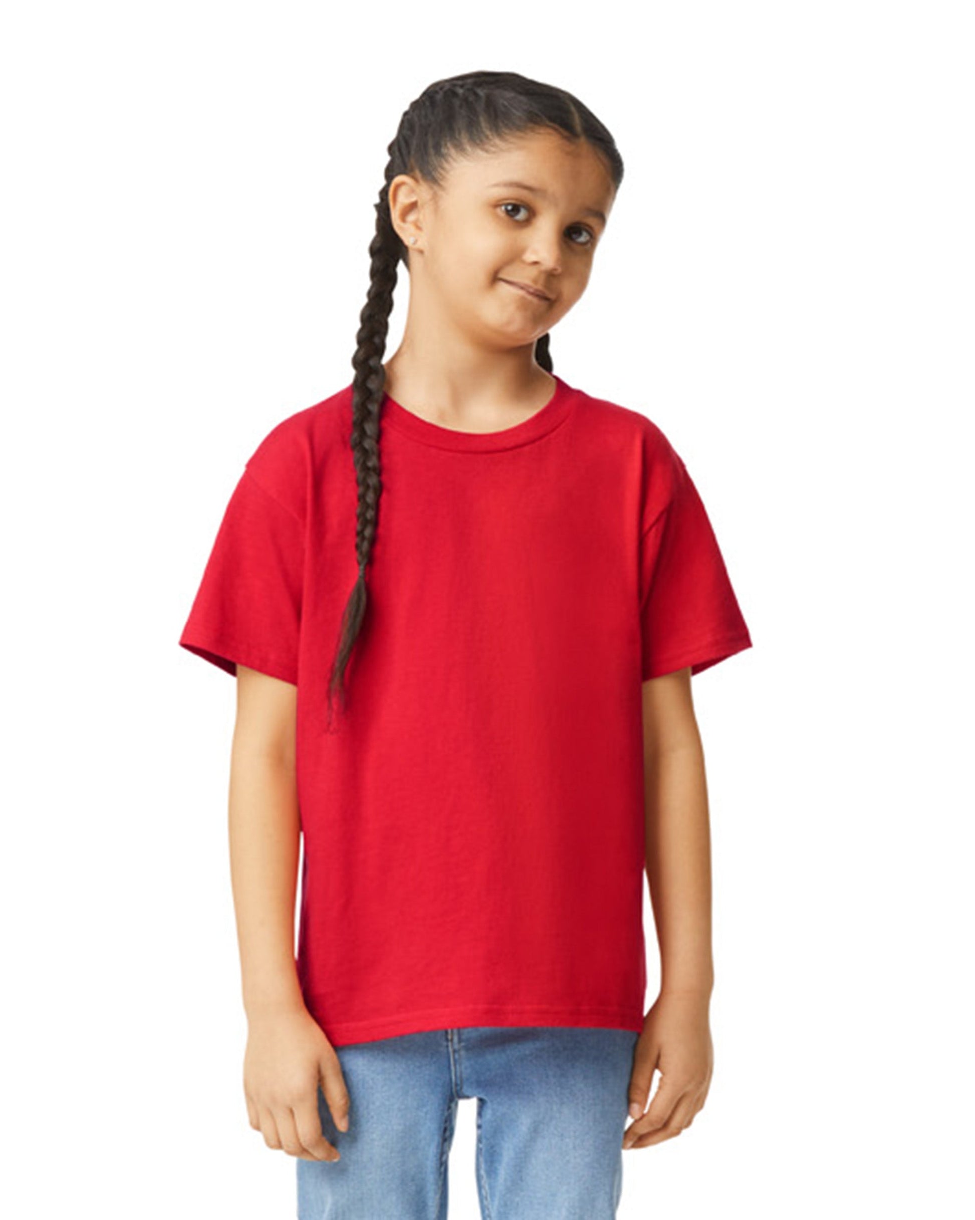 Youth Medium Red Gildan 64000B 