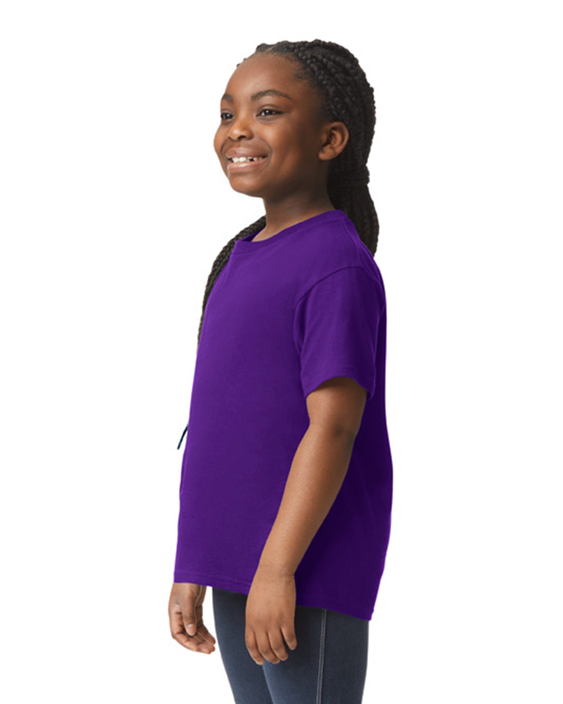 Youth Large Purple Gildan 64000B 