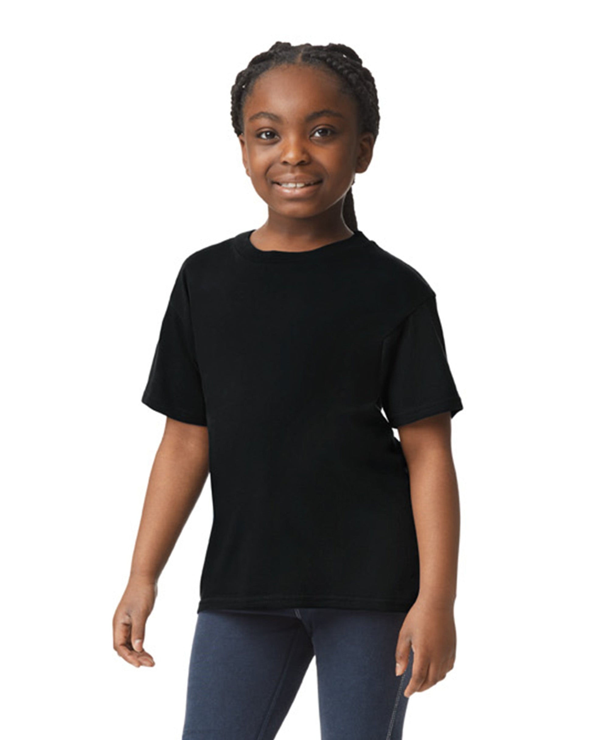 Youth Medium Black Gildan 64000B 