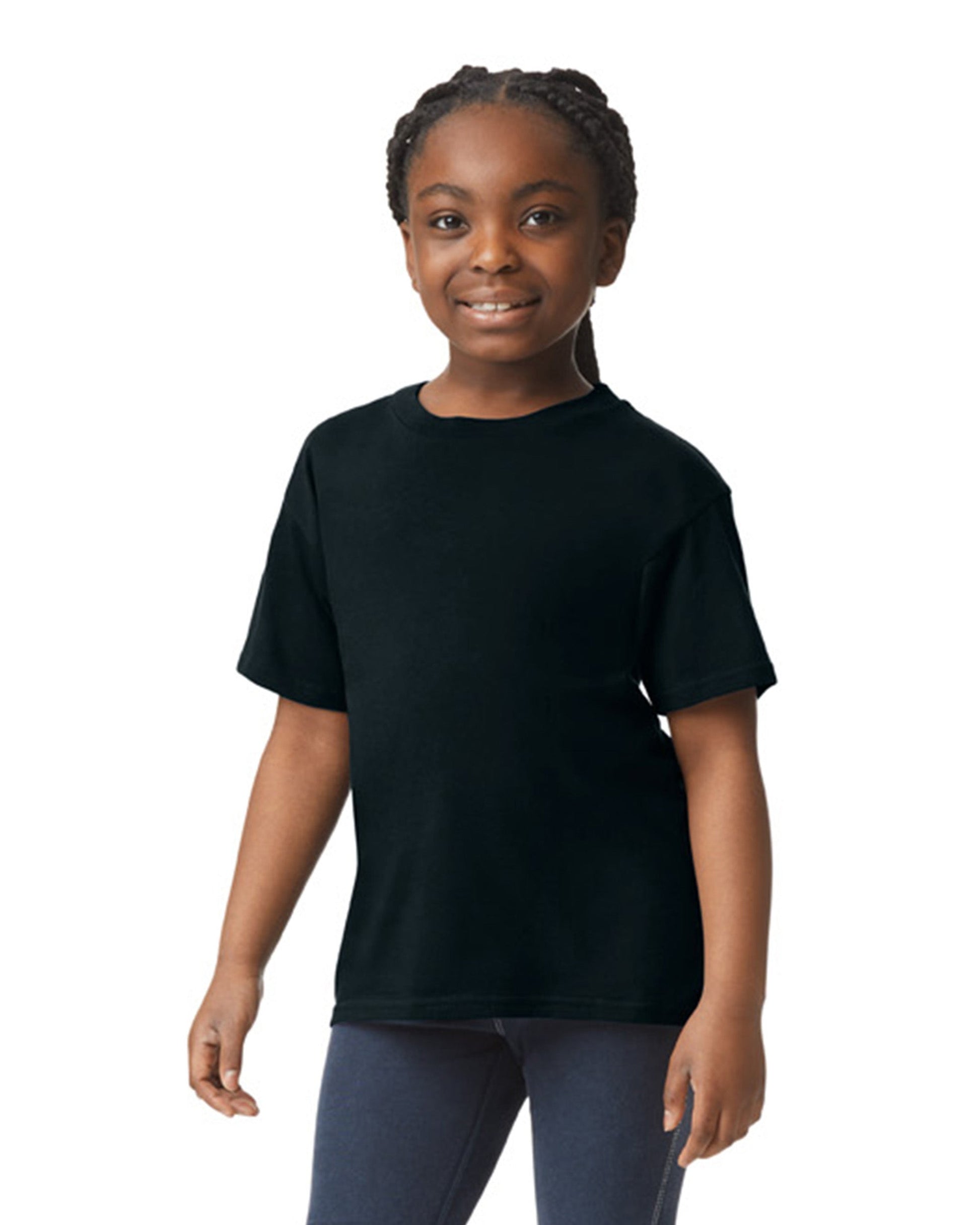 Youth Medium Black Gildan 64000B 