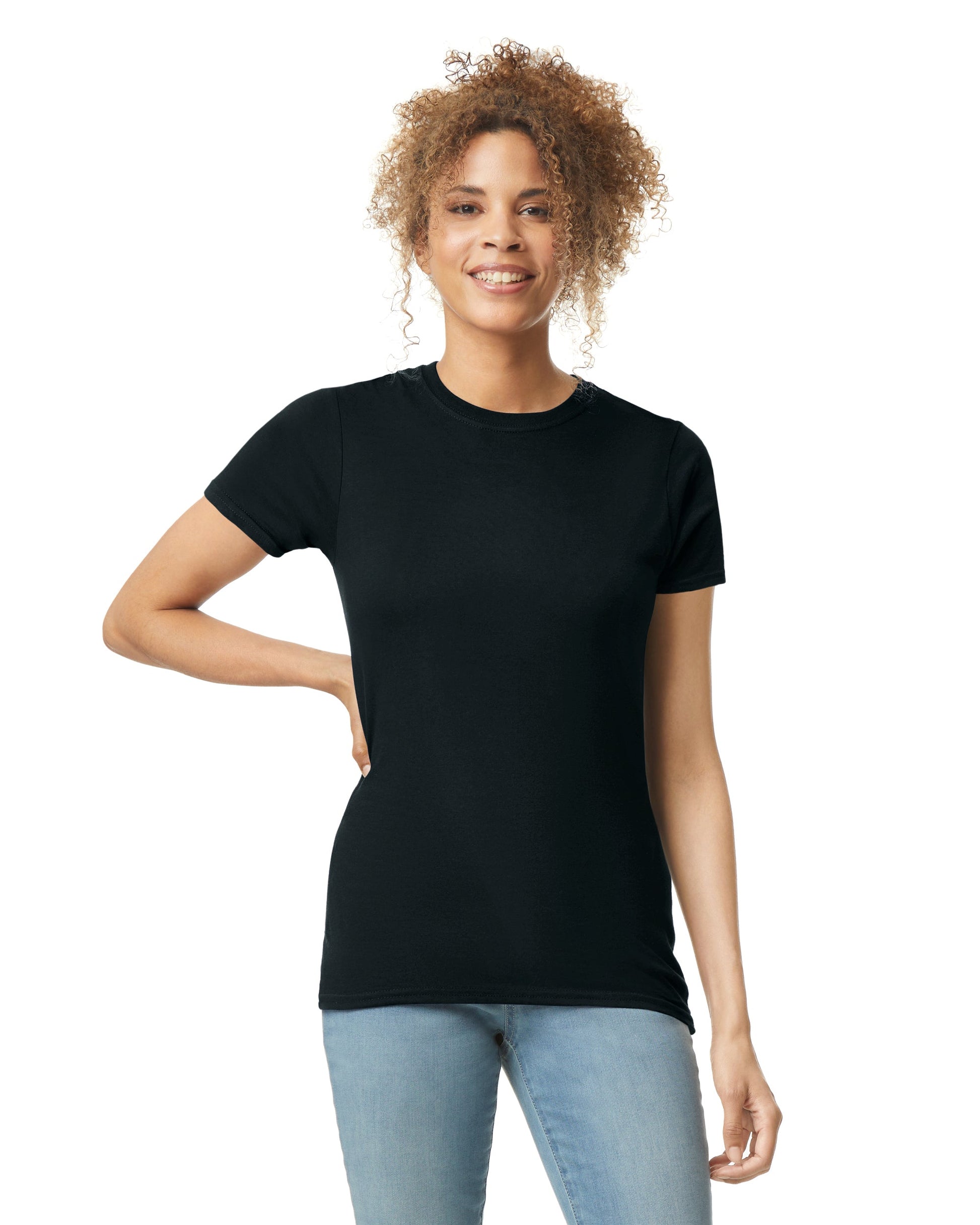 Women's X-Large Black Gildan 64000L 
