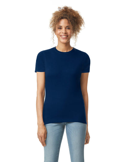 Women's Medium Navy Gildan 64000L 