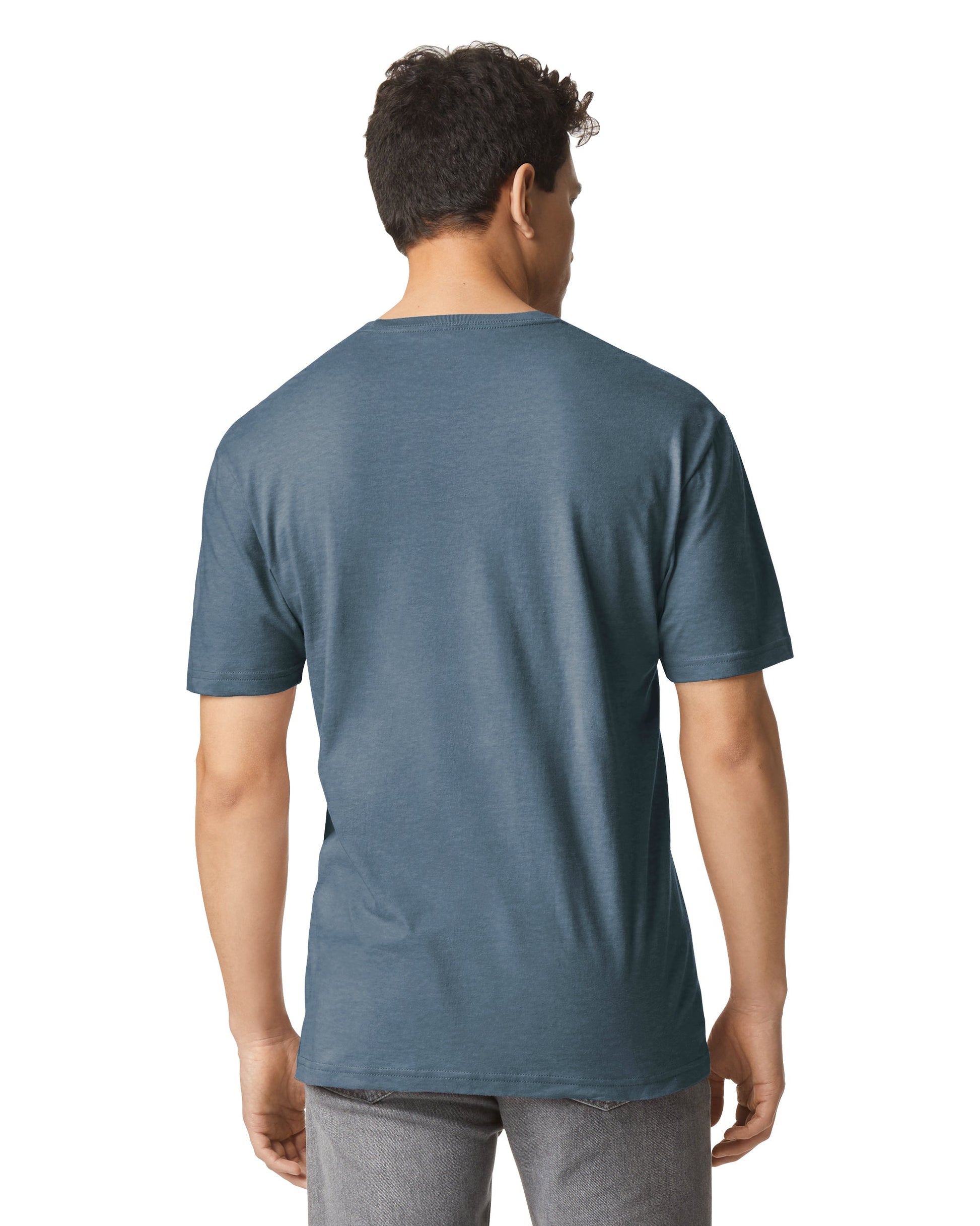Medium Htr Navy Gildan 64000 
