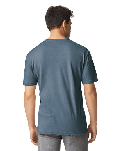 Medium Htr Navy Gildan 64000 