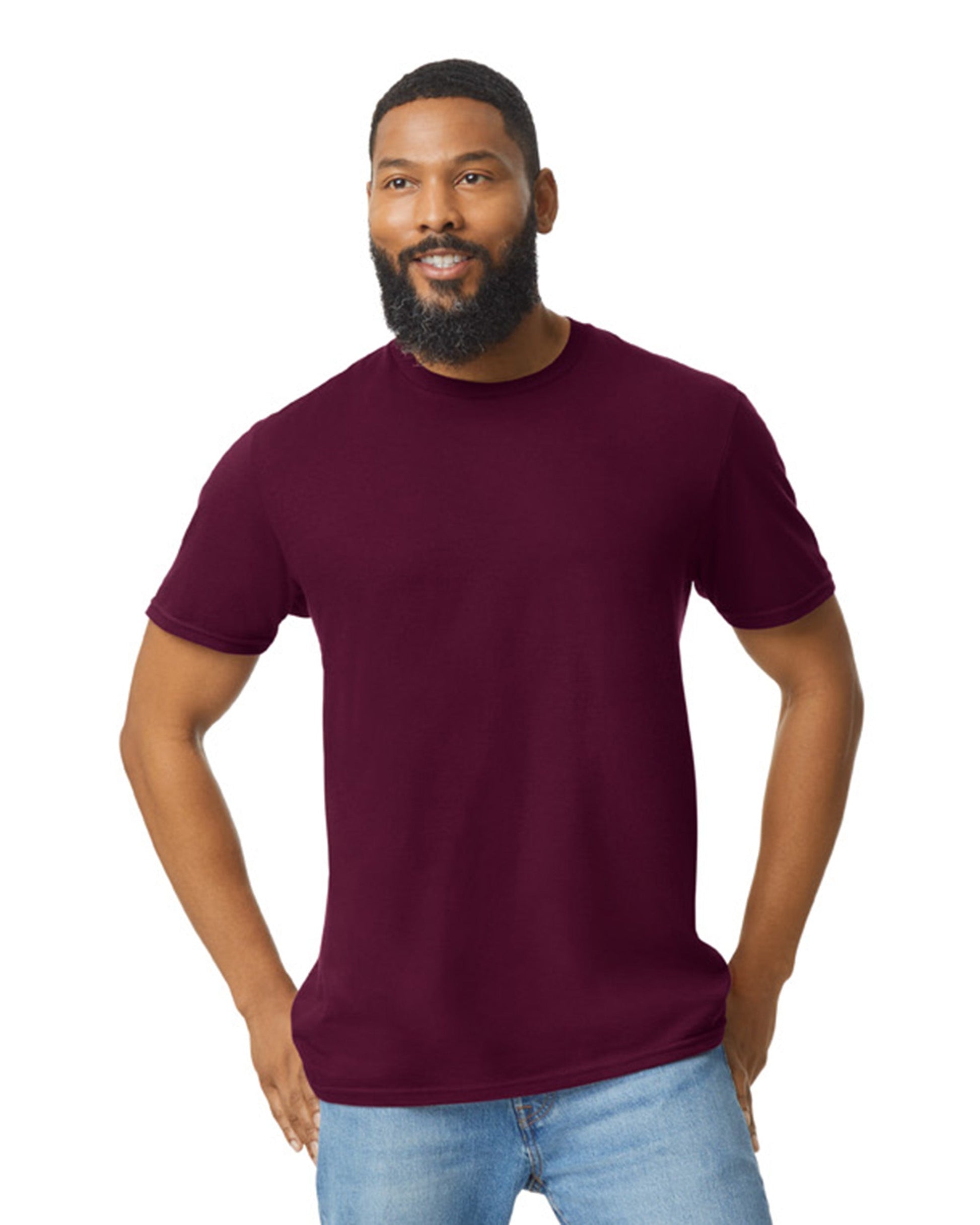 Large Maroon Gildan 64000 