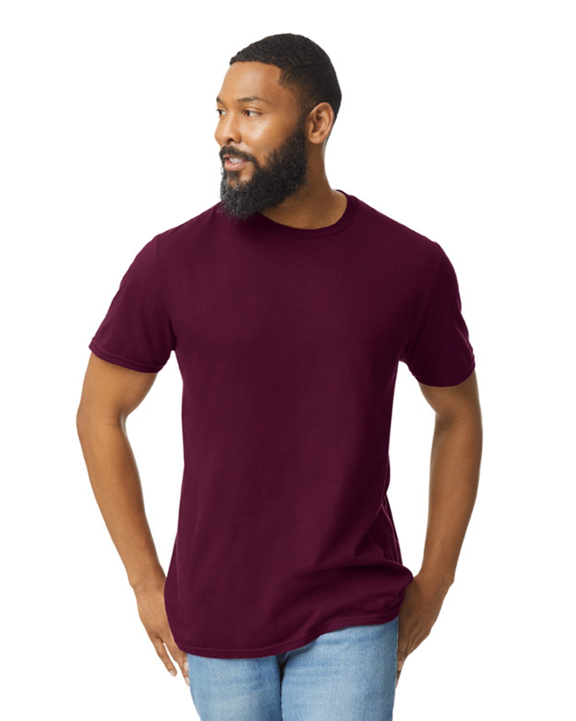 Large Maroon Gildan 64000 