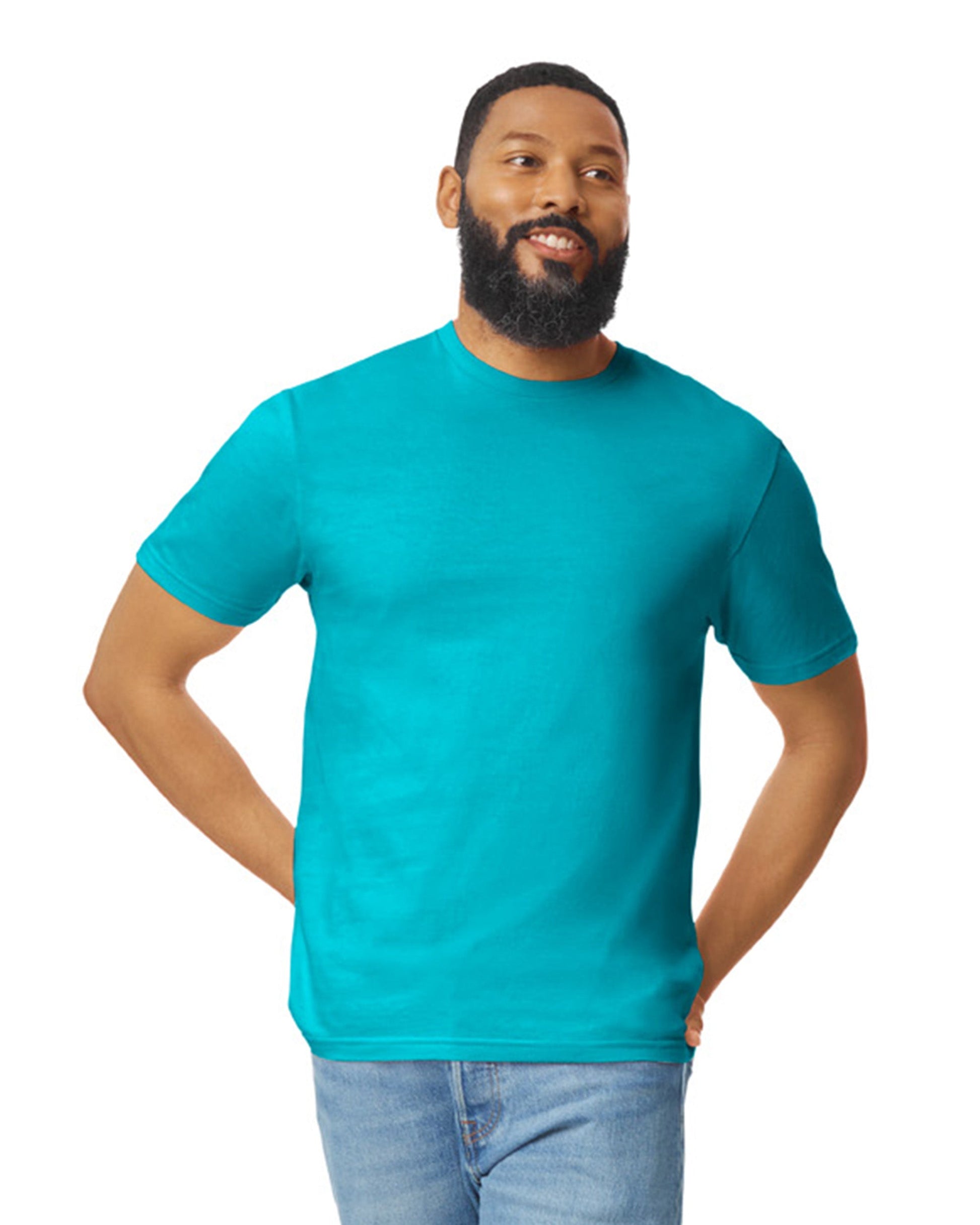 X-Large Tropical Blue Gildan 64000 