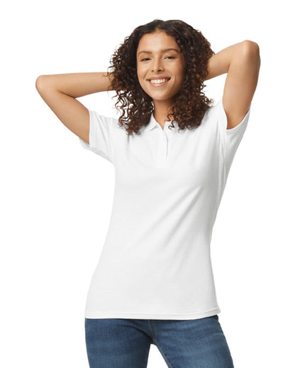 Women's Large White Gildan 64800L 