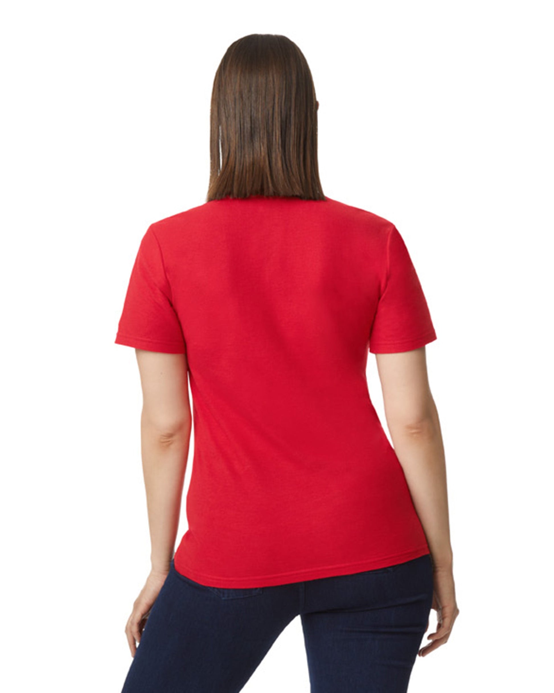 Women's Medium Red Gildan 64800L 