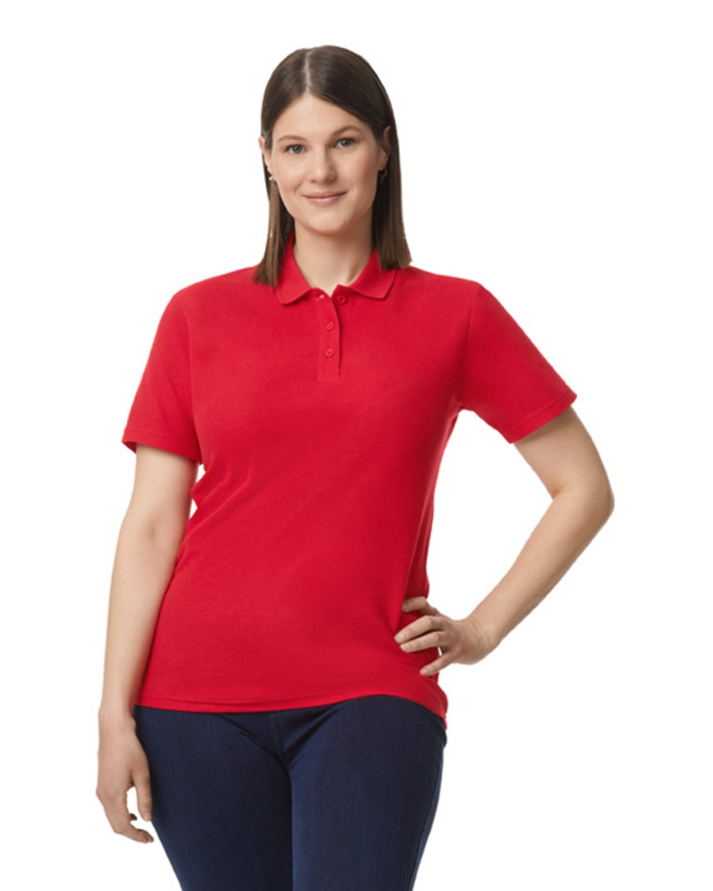 Women's Medium Red Gildan 64800L 