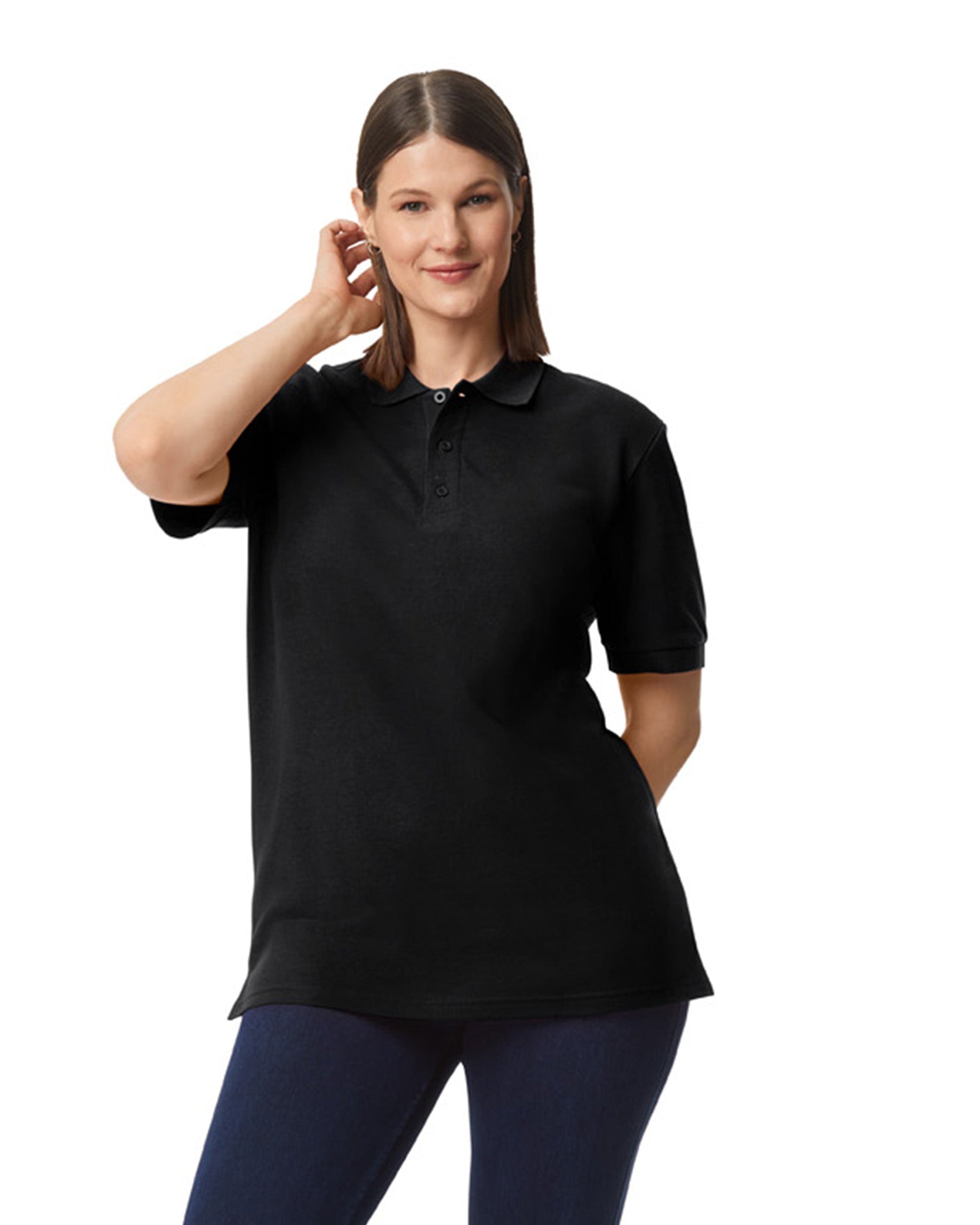 Women's Medium Black Gildan 64800L 