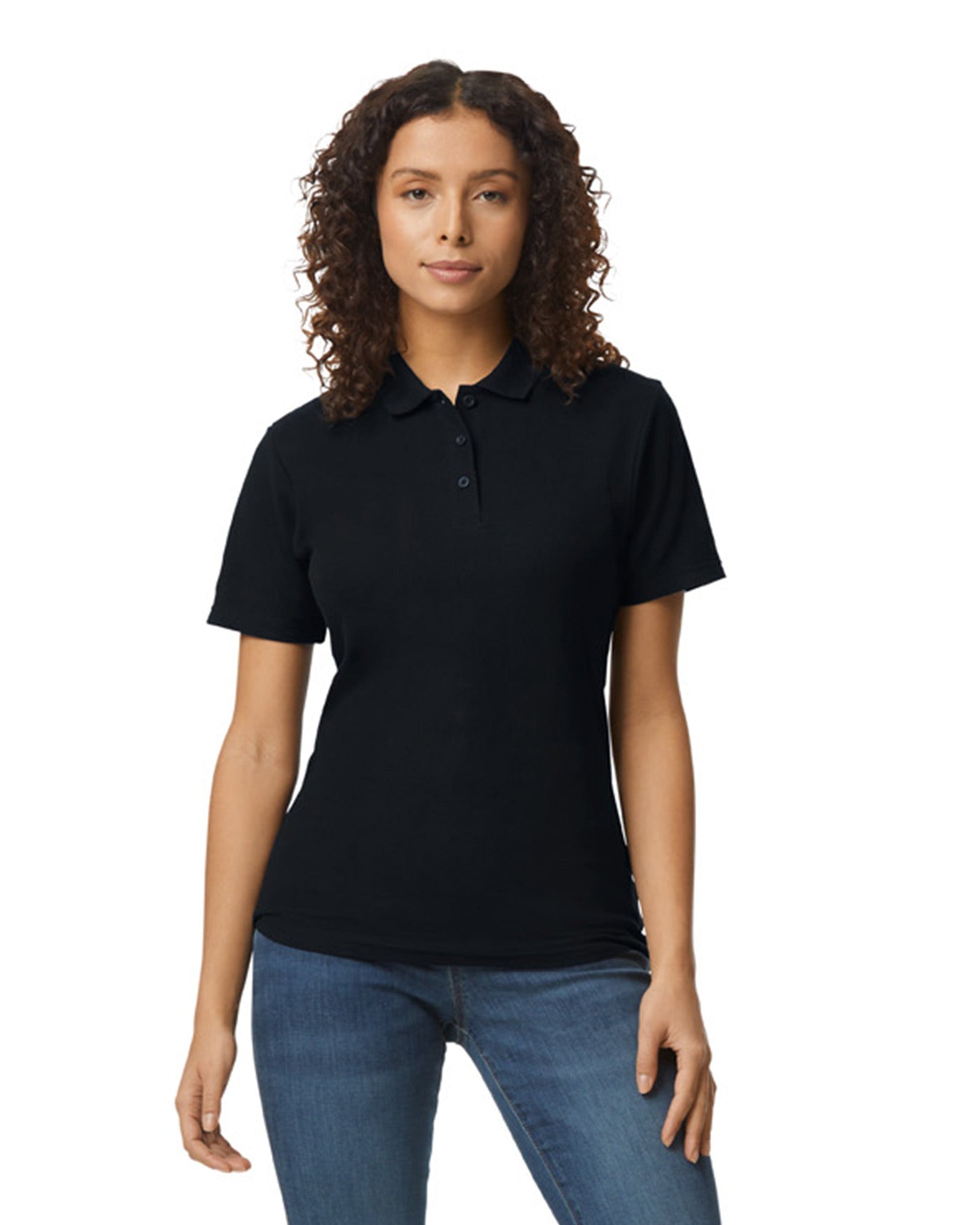 Women's Medium Black Gildan 64800L 