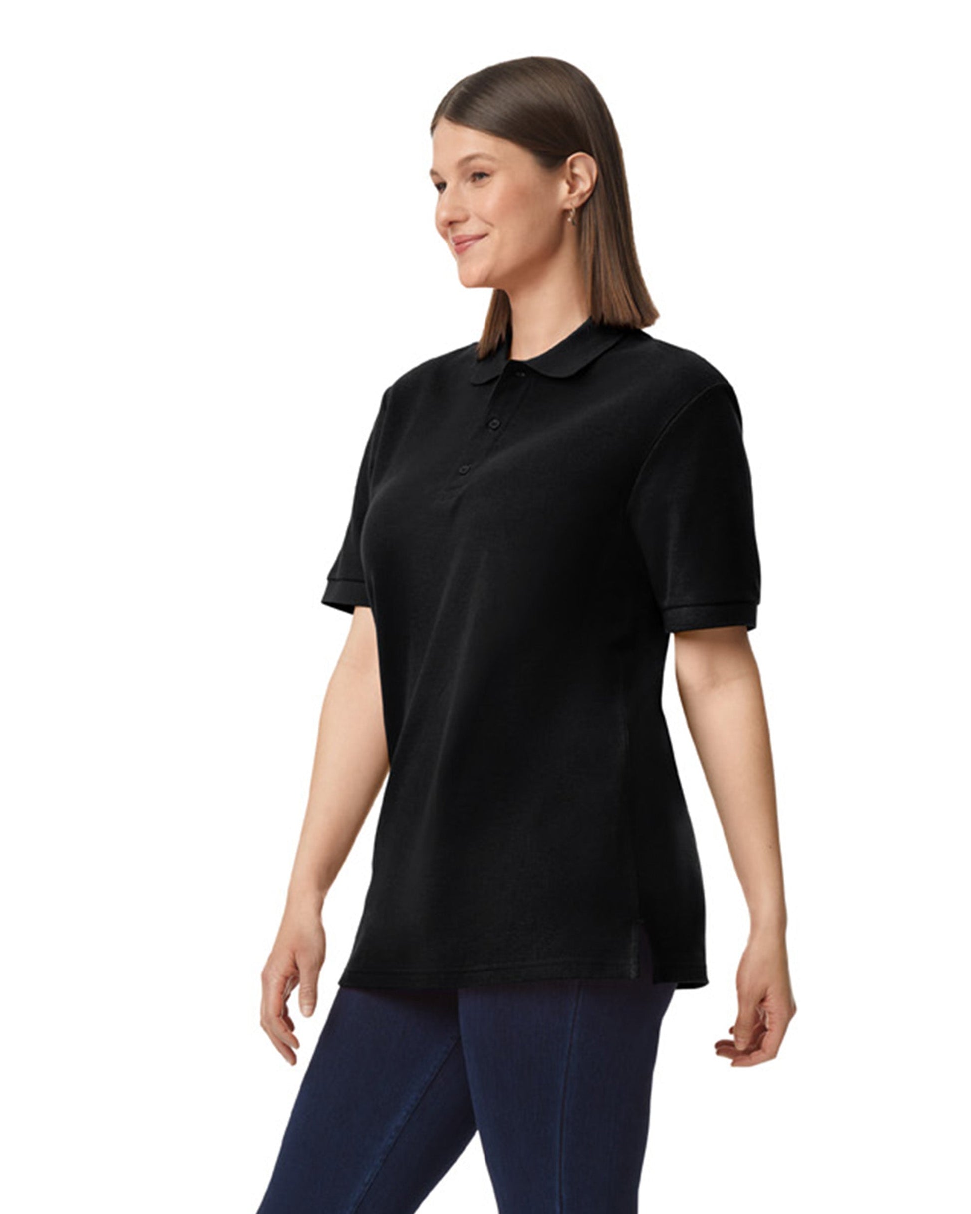 Women's Medium Black Gildan 64800L 